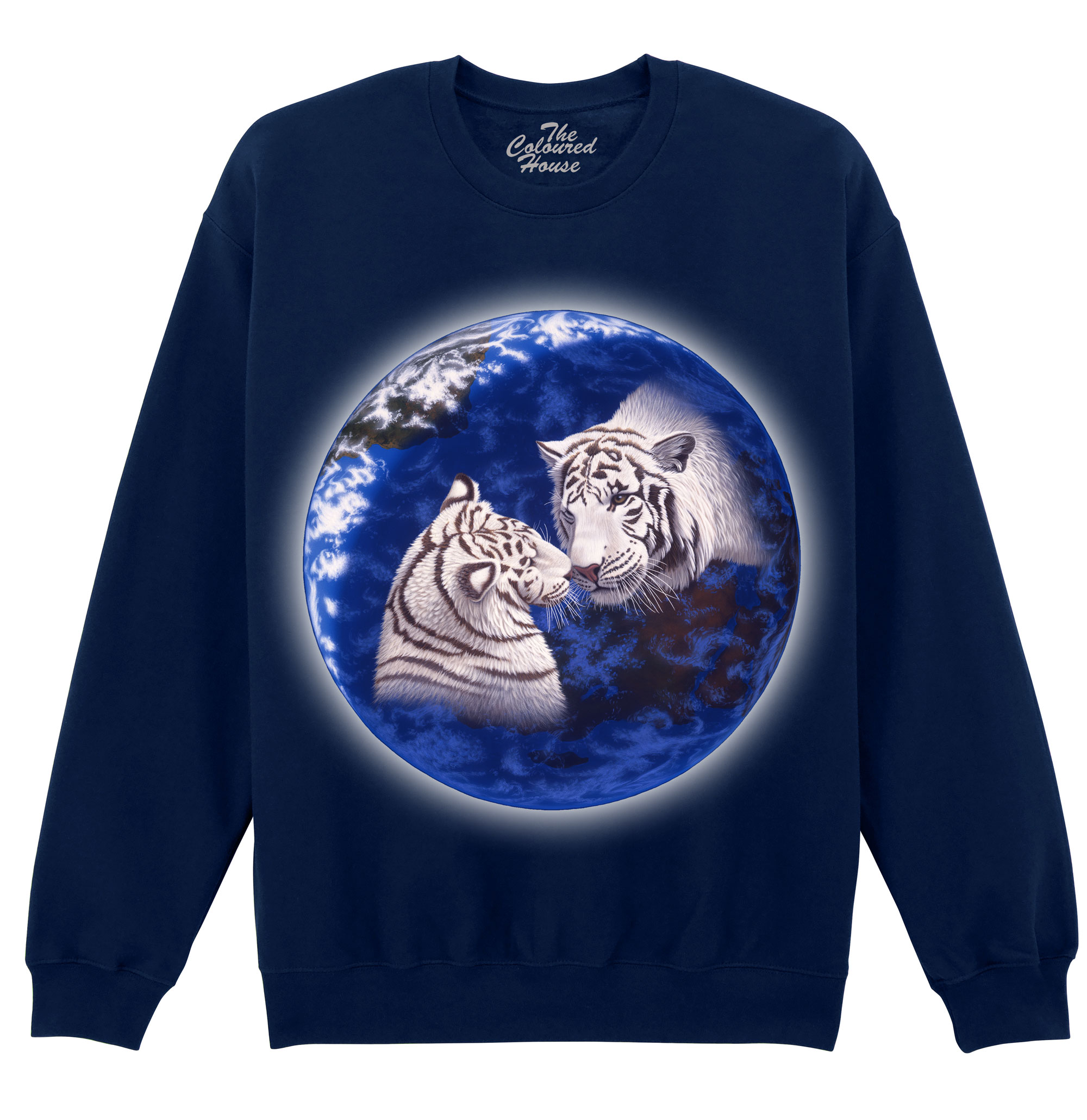 A Kiss For Mother - White Tigers Sweater