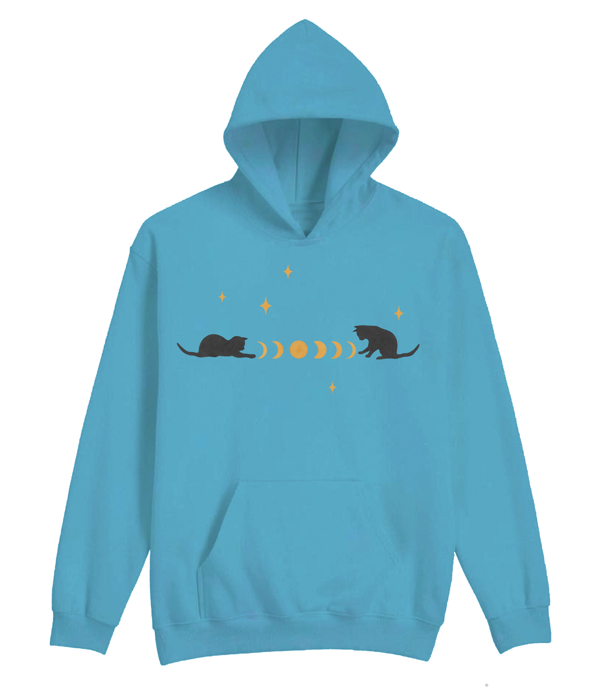 Cat And Moon Hoodie
