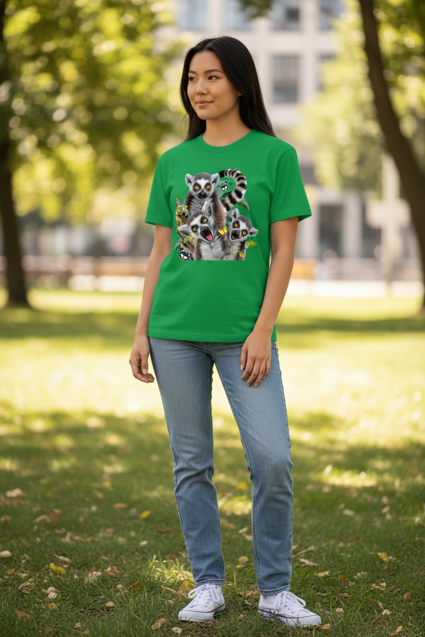 Lemur Selfie Ladies T-shirt