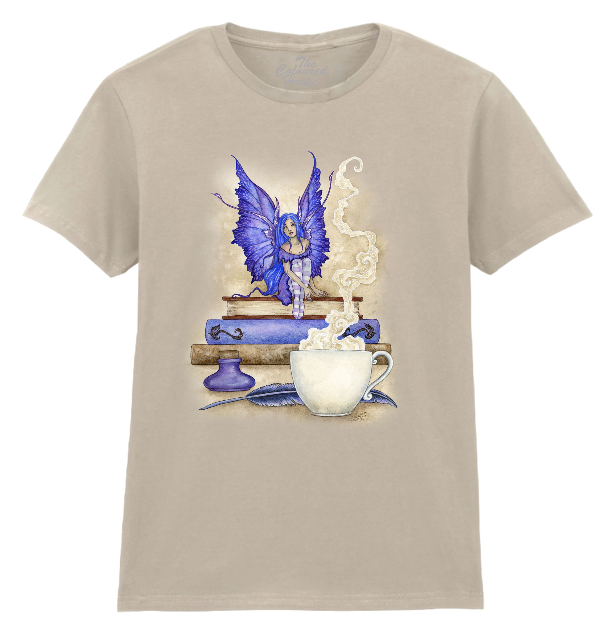 Blue Bookworm Ladies T-shirt