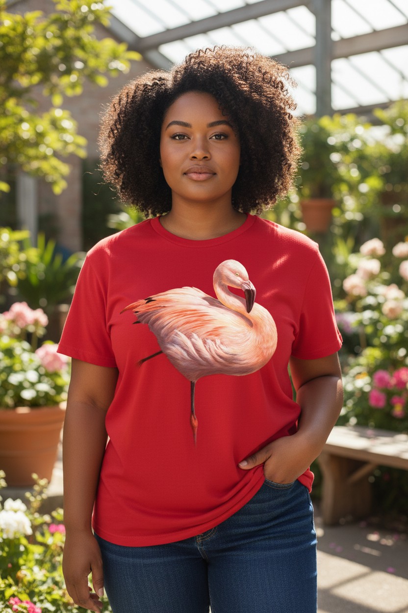 Flame Flamingo Ladies T-shirt