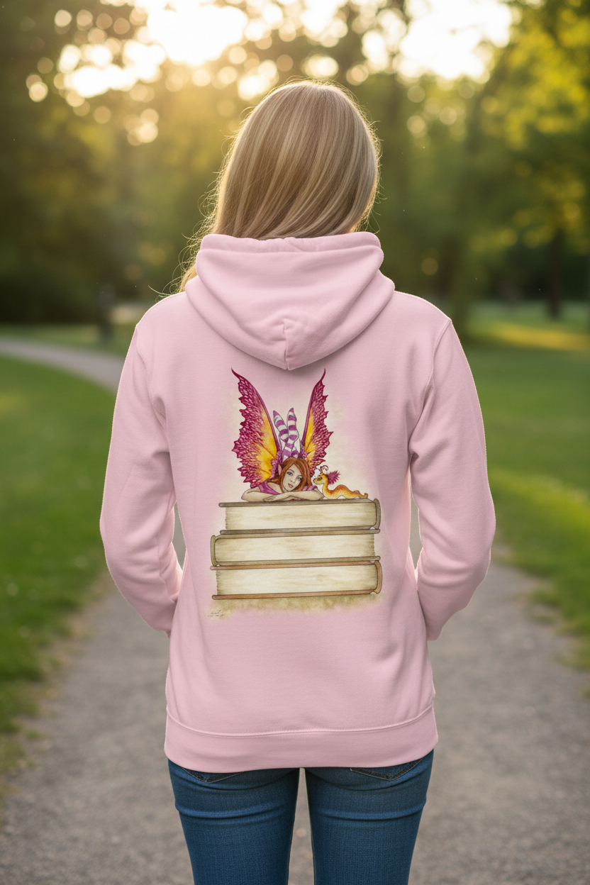 Pink Bookworm Hoodie