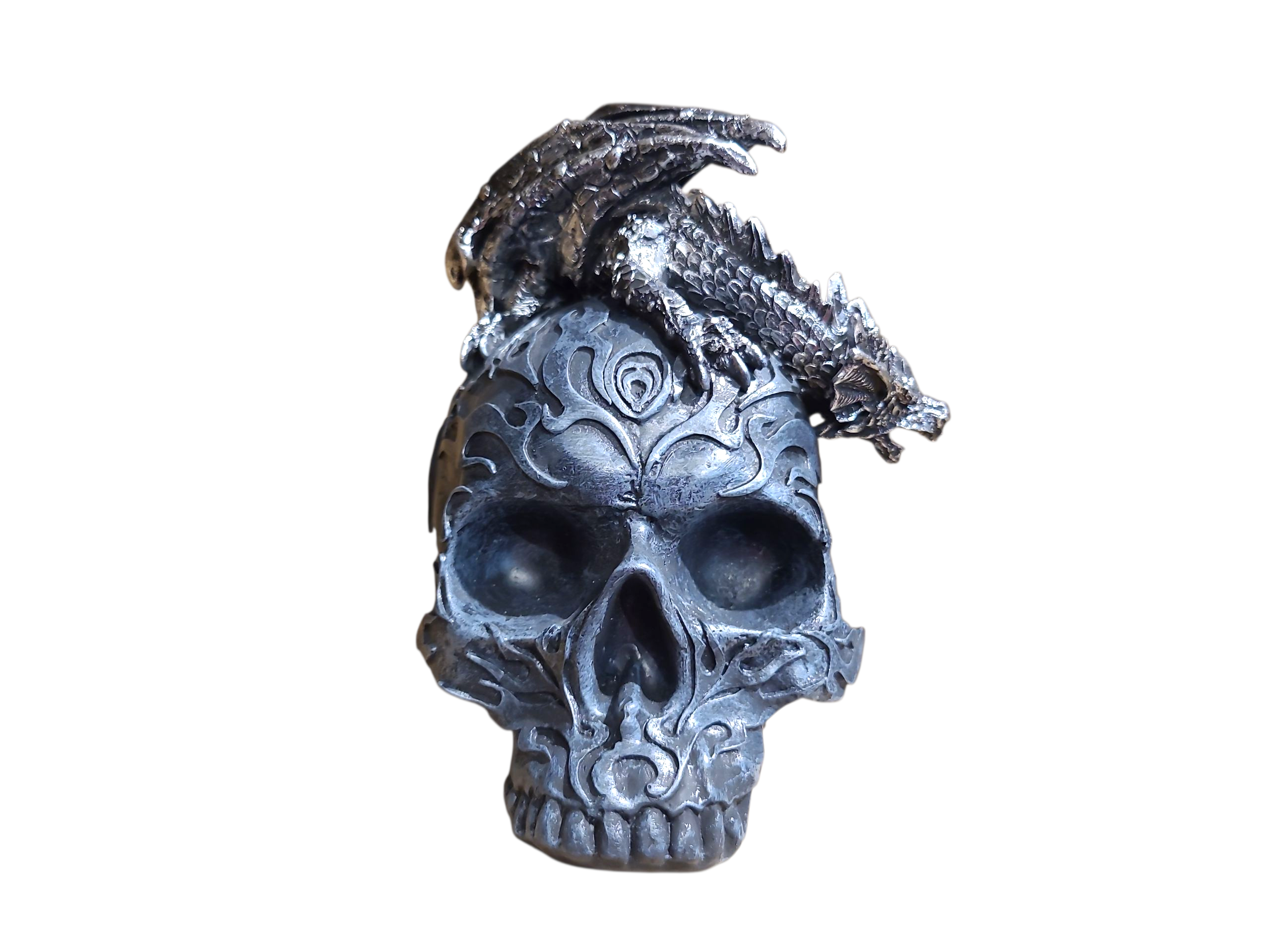 Big Skull Geode - incense burner Blue