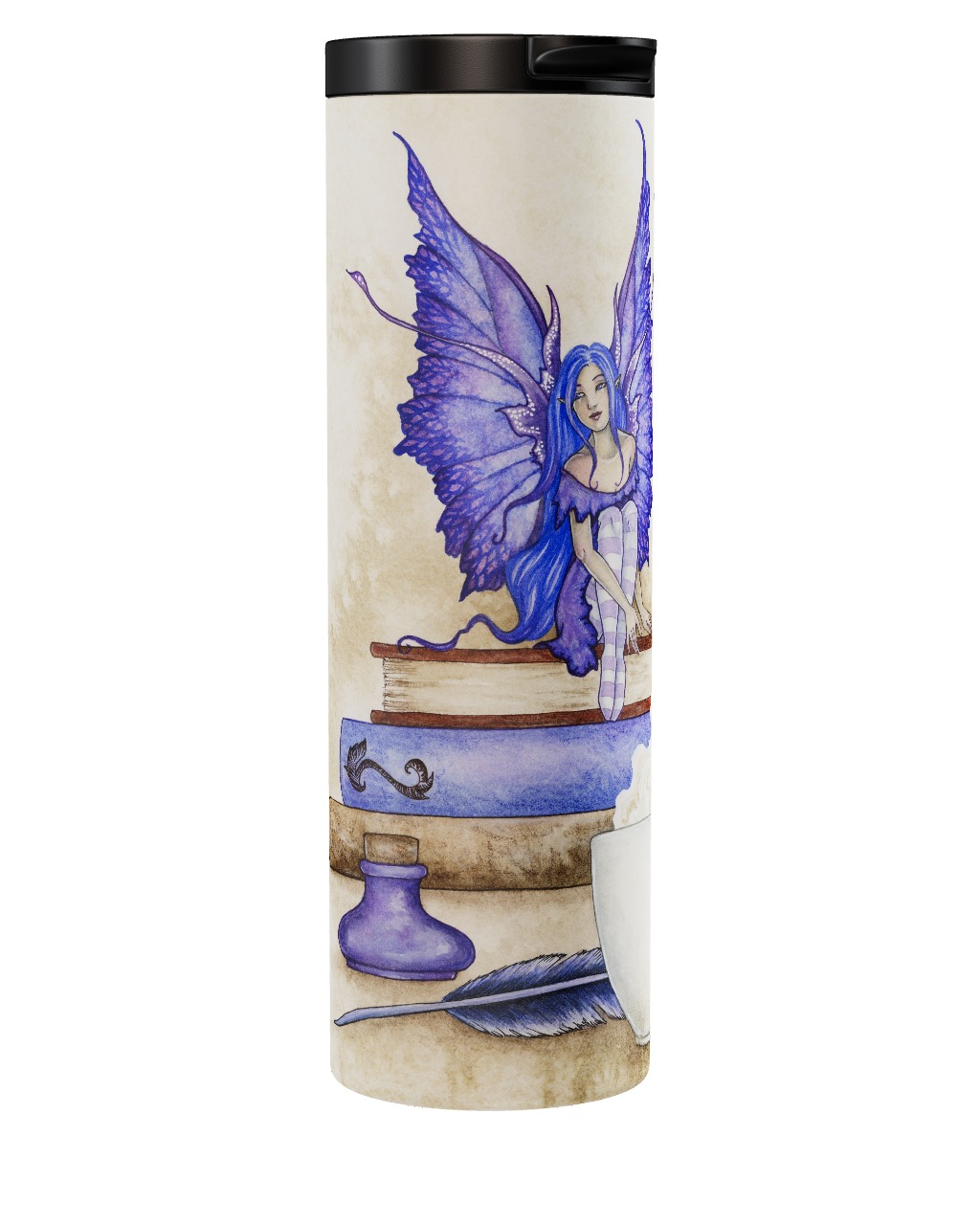 Blue Bookworm Tumbler