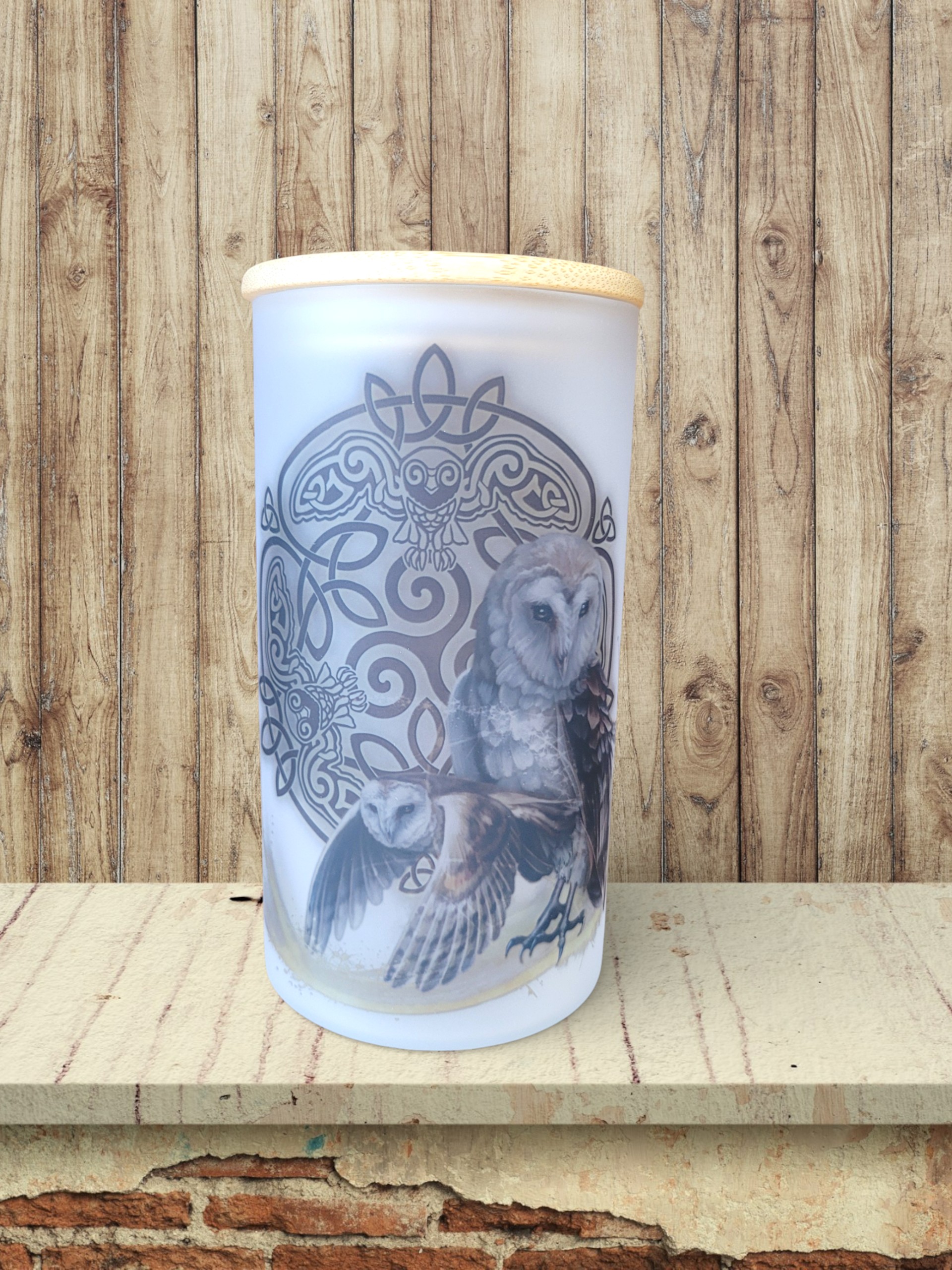 Celtic Owl - Storage Jar 25Oz