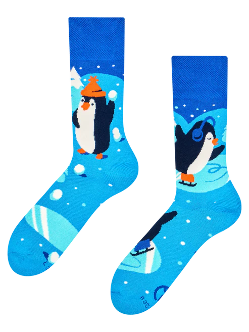 Crazy Warm Socks Skating Penguins