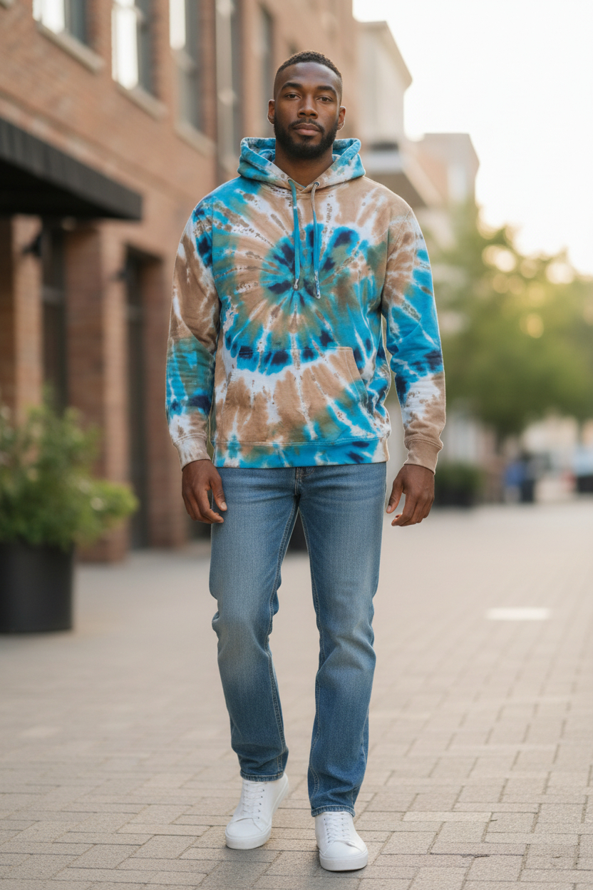 Hoodie Swirl Southwest Turquoise