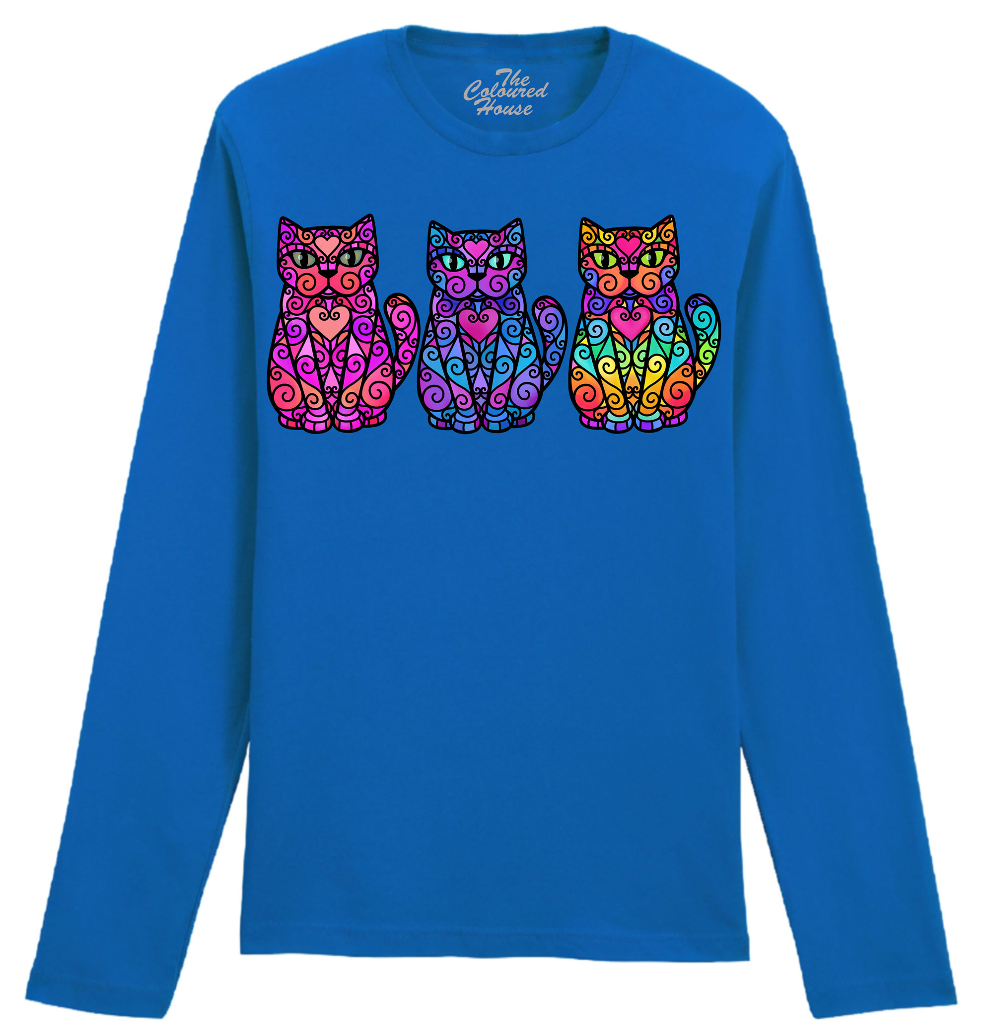 Colorful 3 Cats Longsleeve