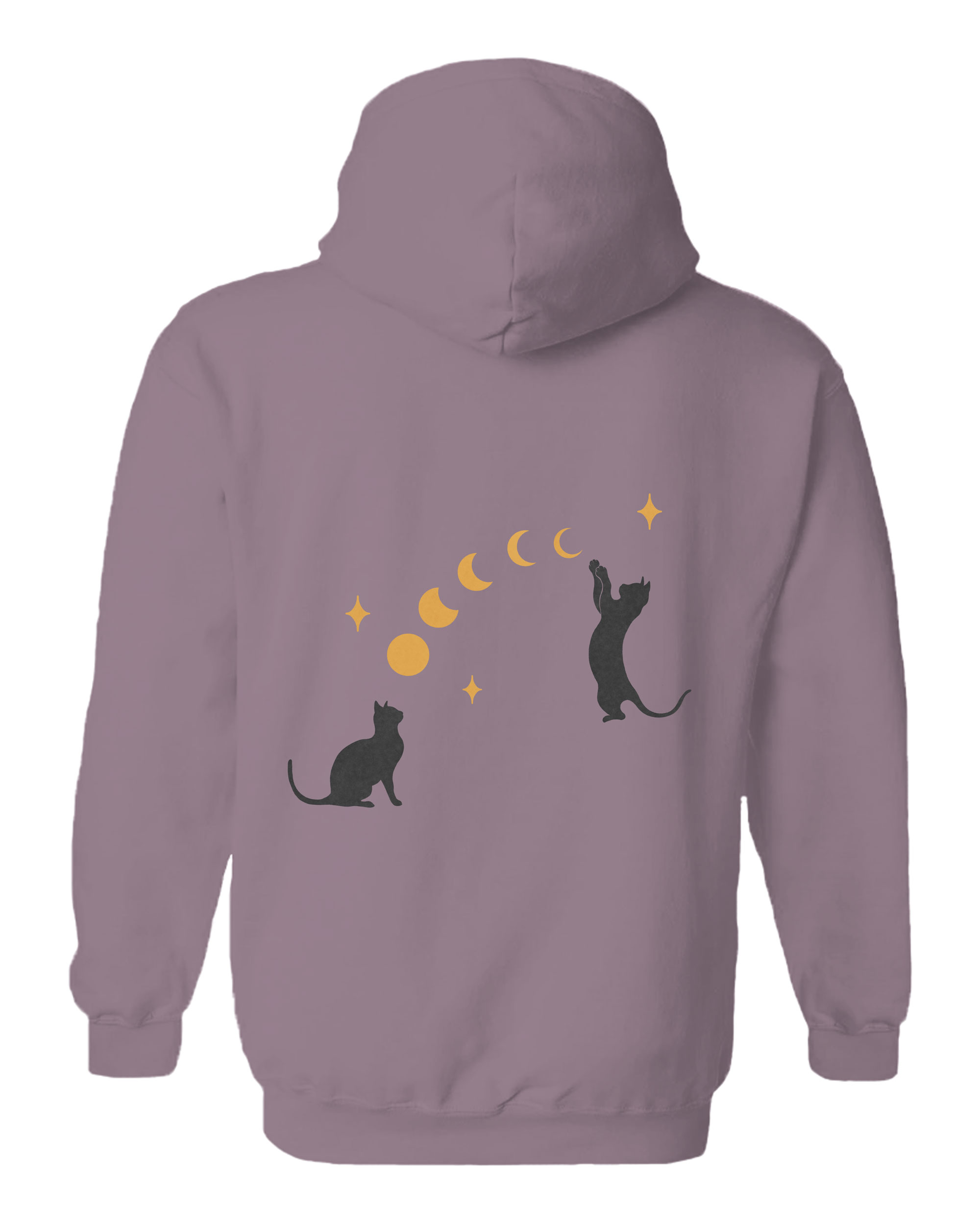 Cat And Moon Bow Hoodie