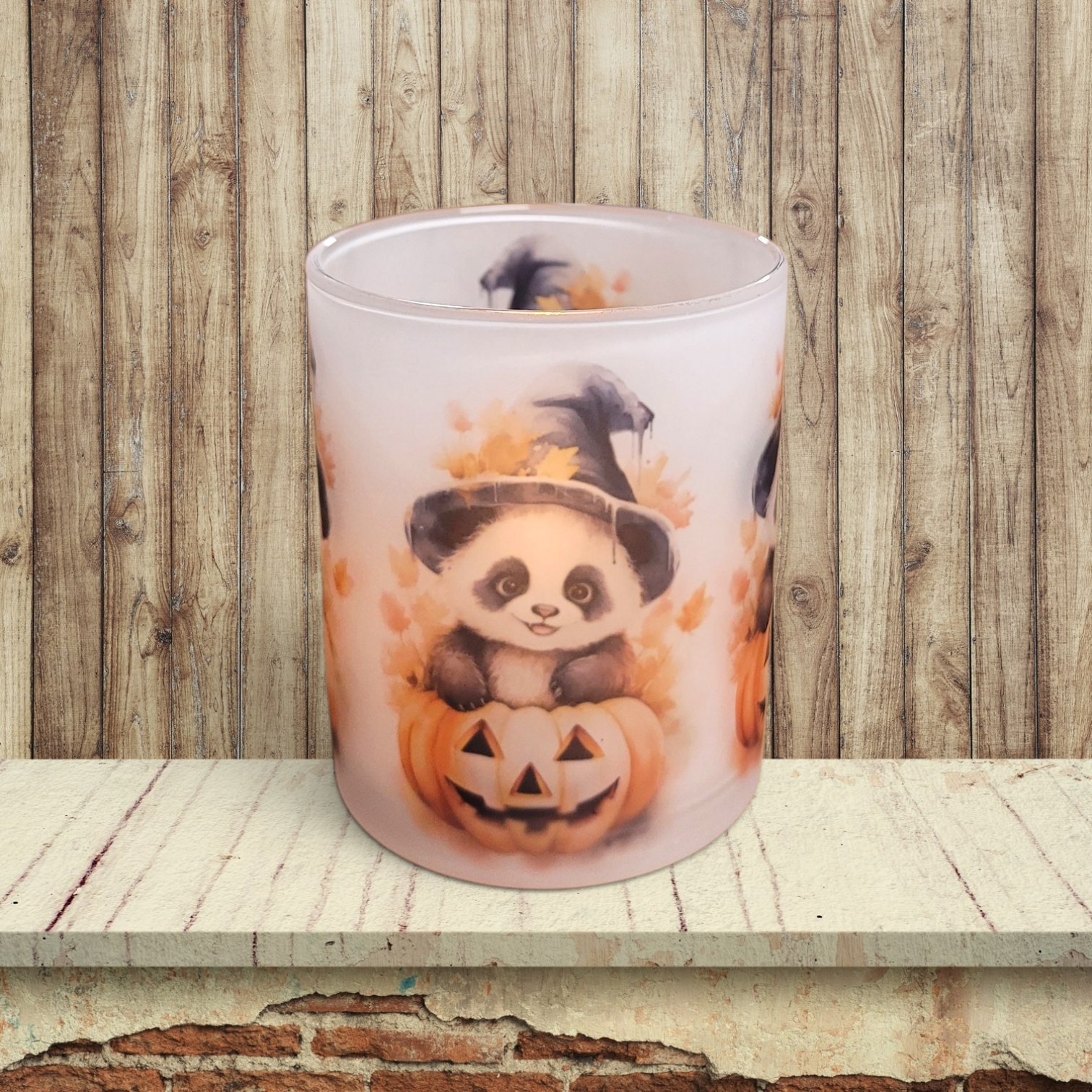 Halloween Panda - Candle Light Holder