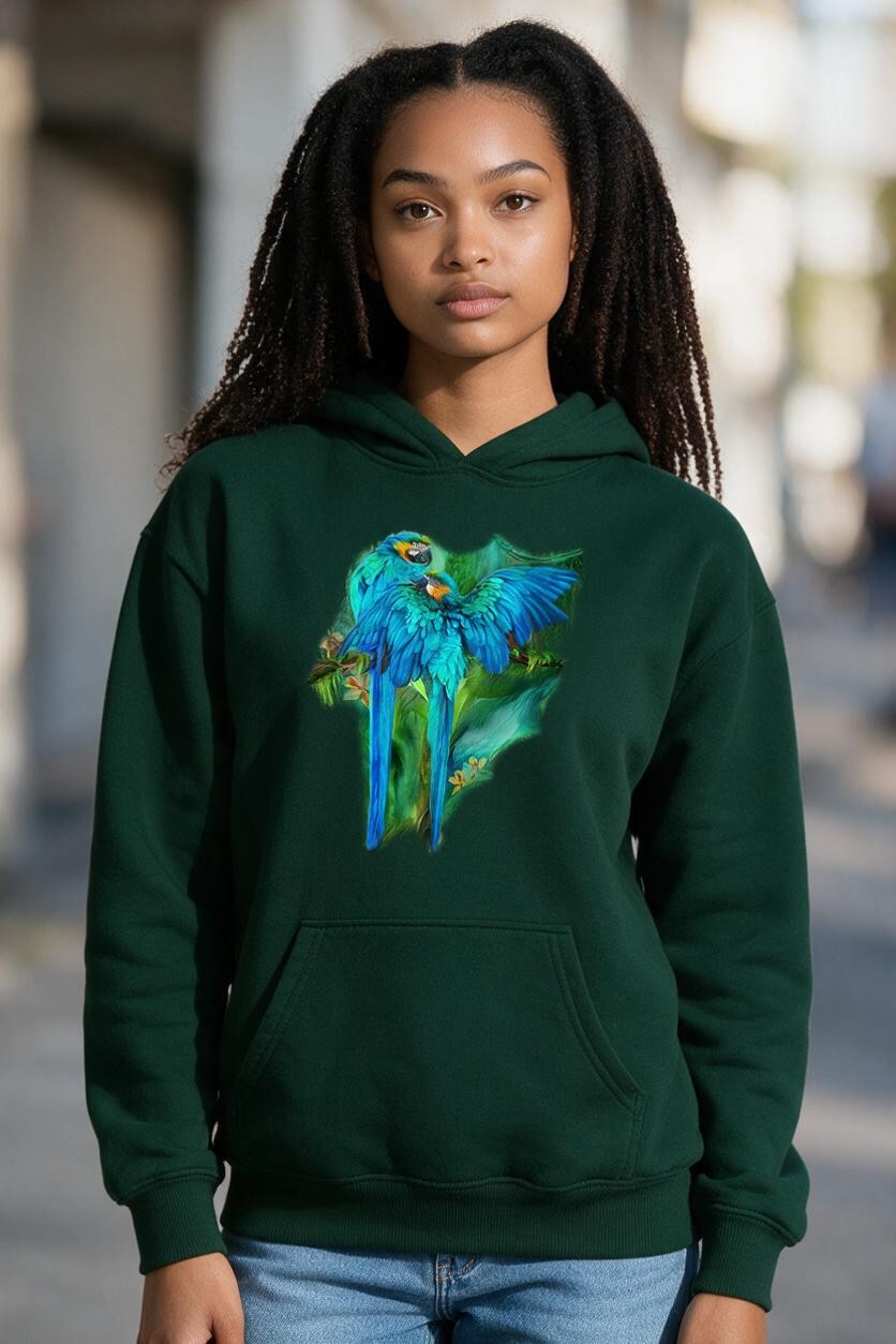 Gold And Blue Macaws Hoodie