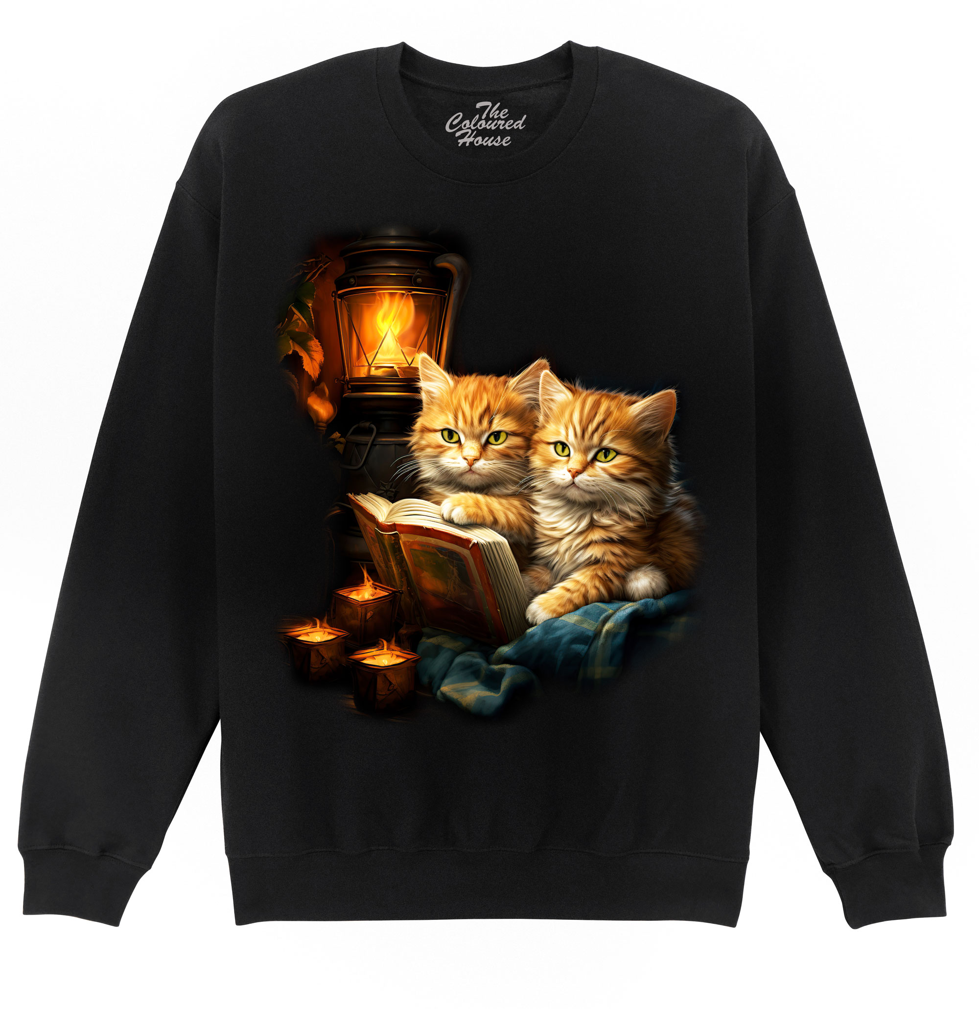Red Kittens By Candlelight Sweater