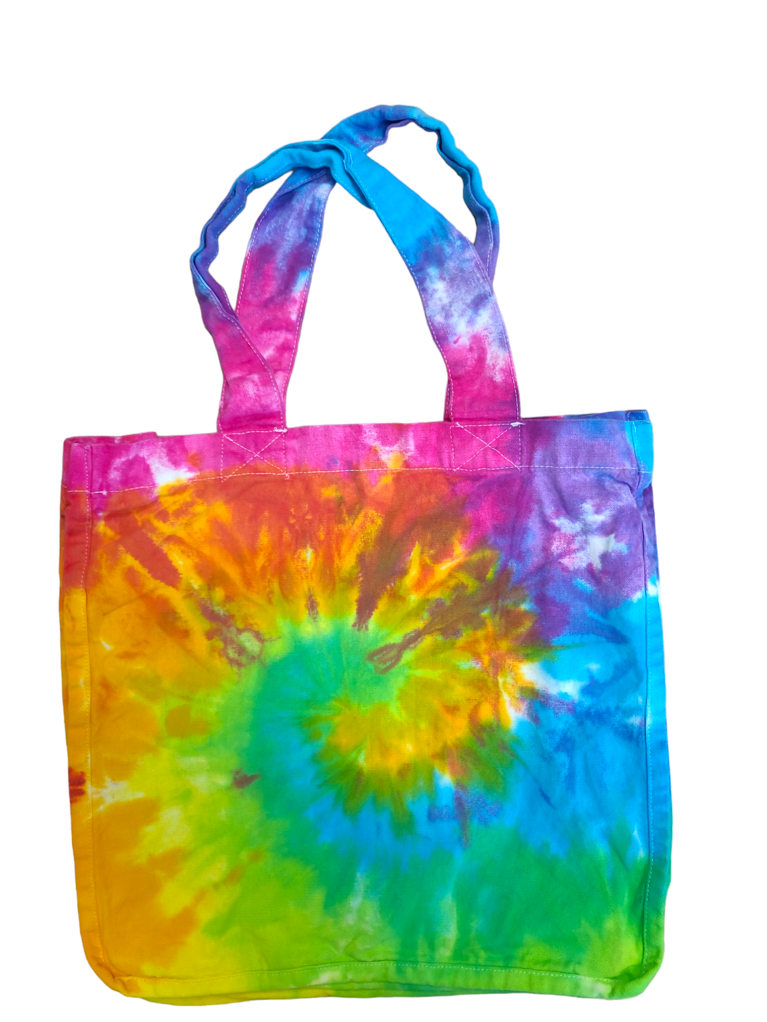 Tie Dye Tote Bag Swirl Vivid Rainbow