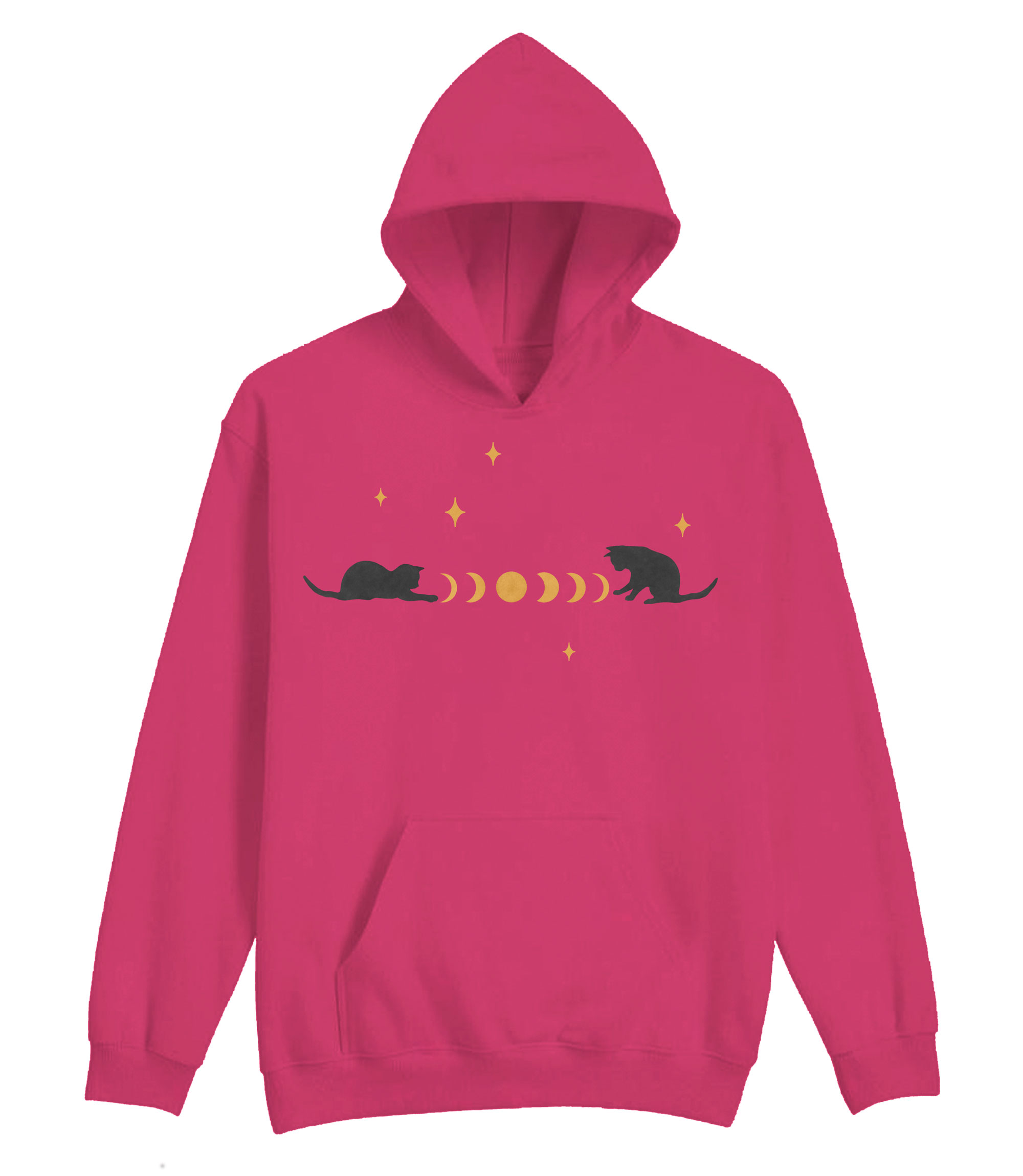 Cat And Moon Hoodie