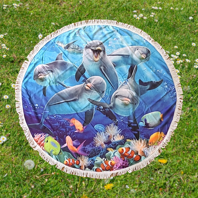 Dolphin Delight Teli da Mare Rotondo 150cm