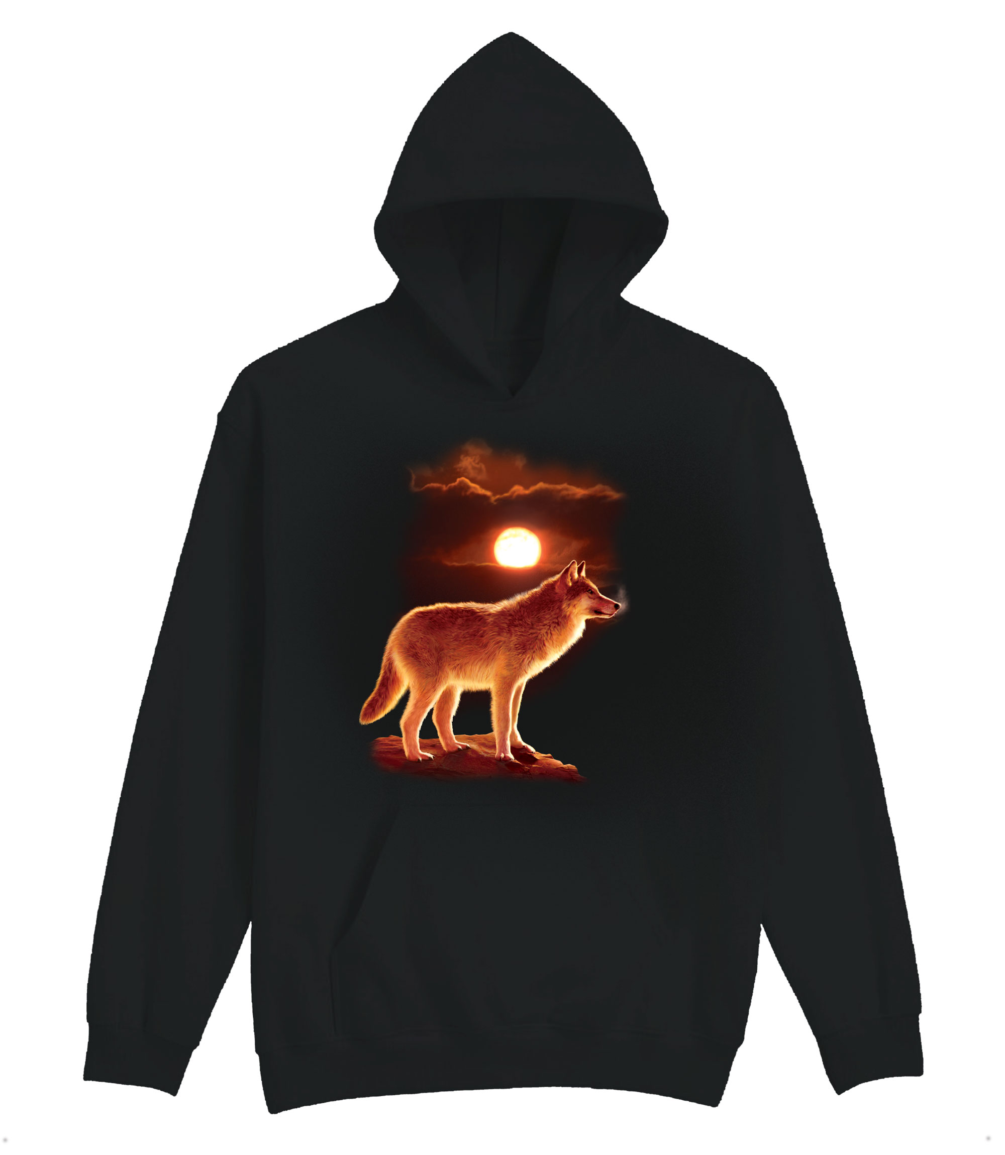 Sunset Wolf Hoodie