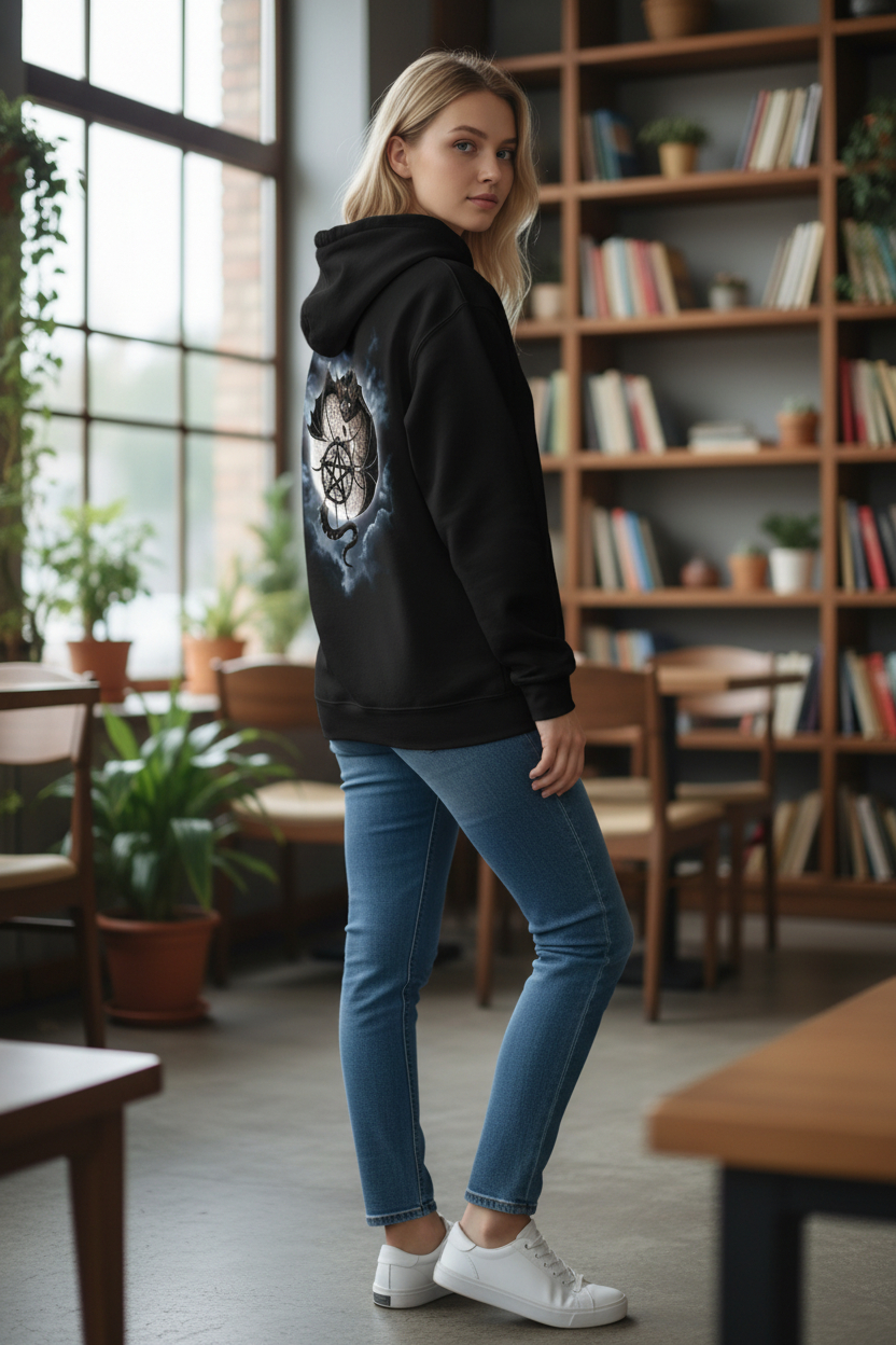 Full Moon Bat Hoodie