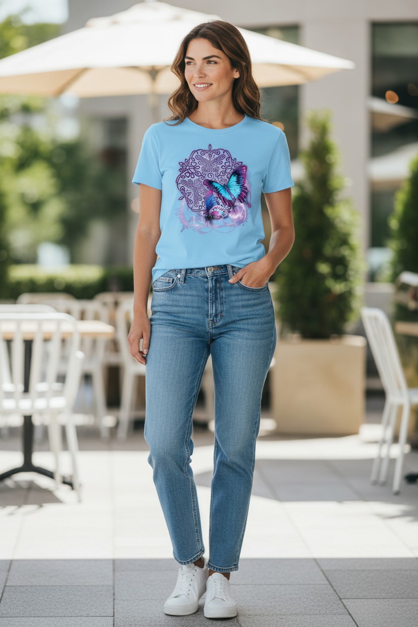 Celtic Butterfly Ladies T-shirt