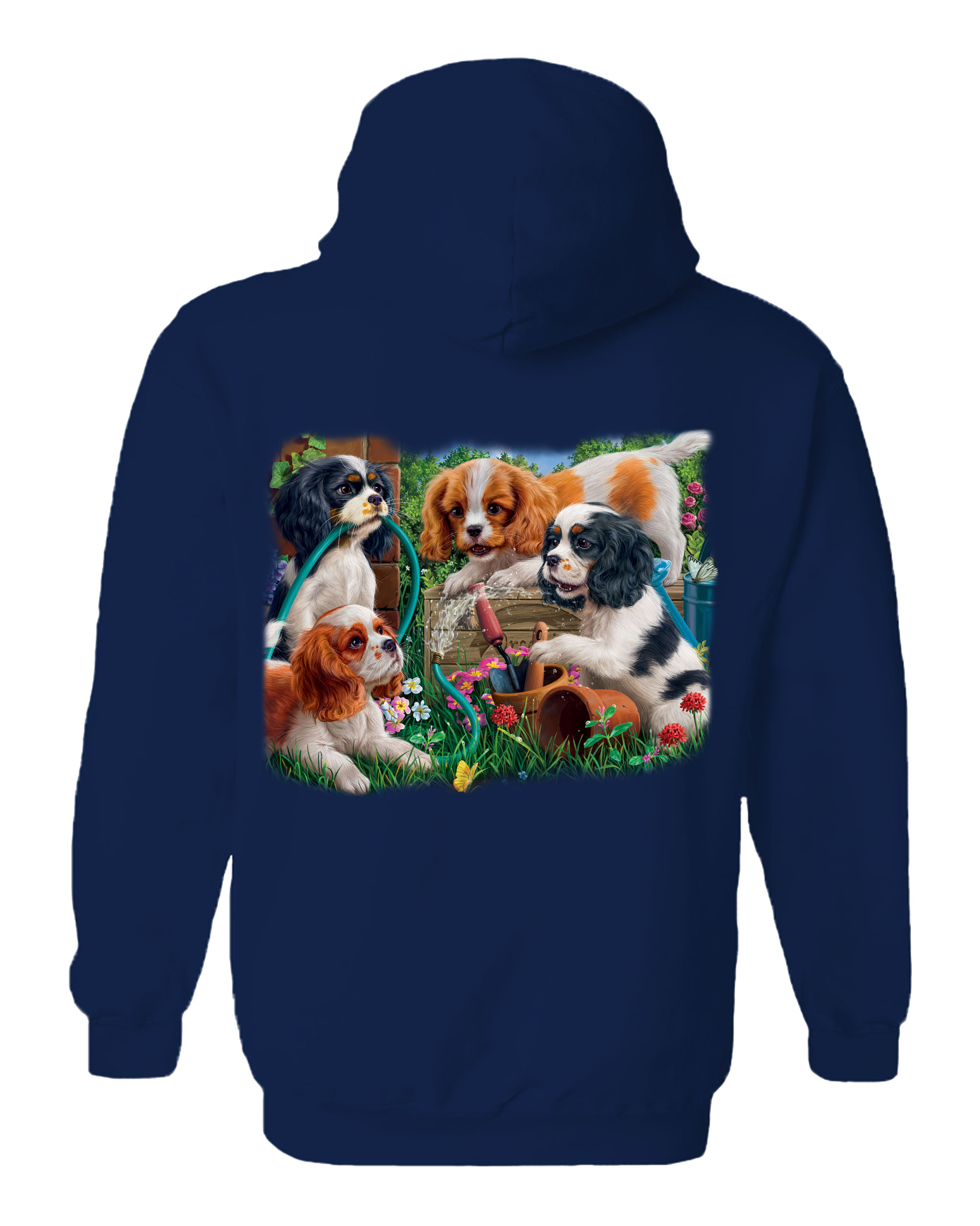 Puppies In The Garden Hoodie