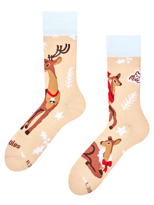 Crazy Warm Socks Christmas Deer & Doe