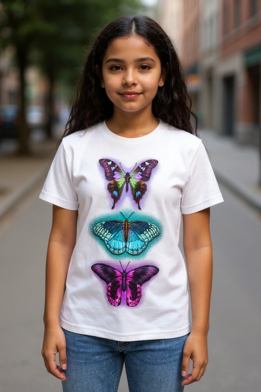 Colorful 3 Butterflies KIDS