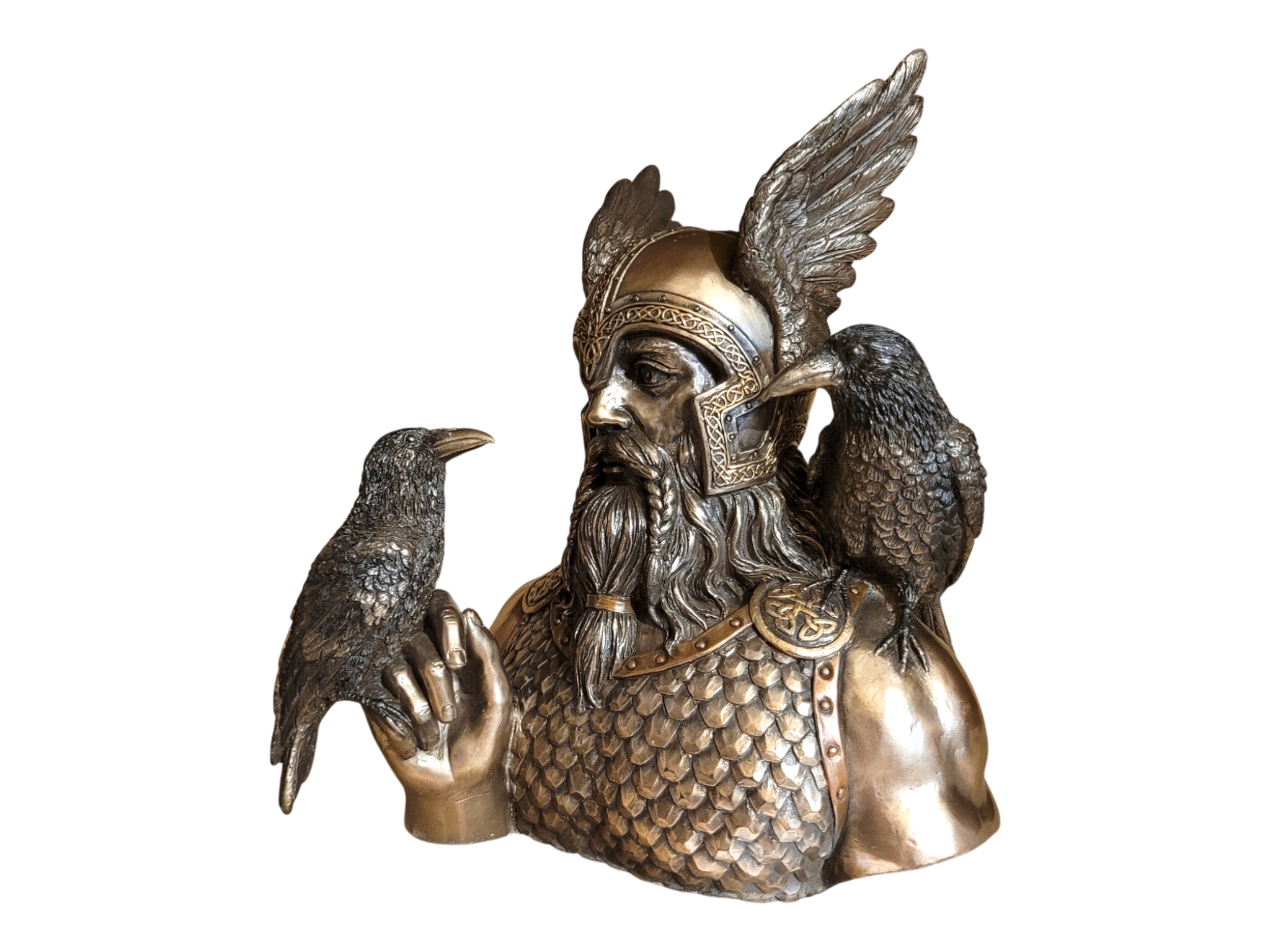 Bust Of Odin With His Ravens