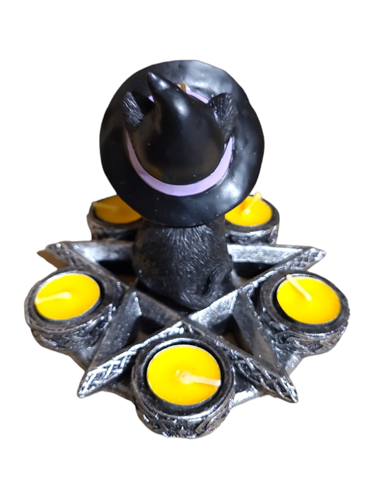 Black Cat Pentagram Candles - 14*14*11cm