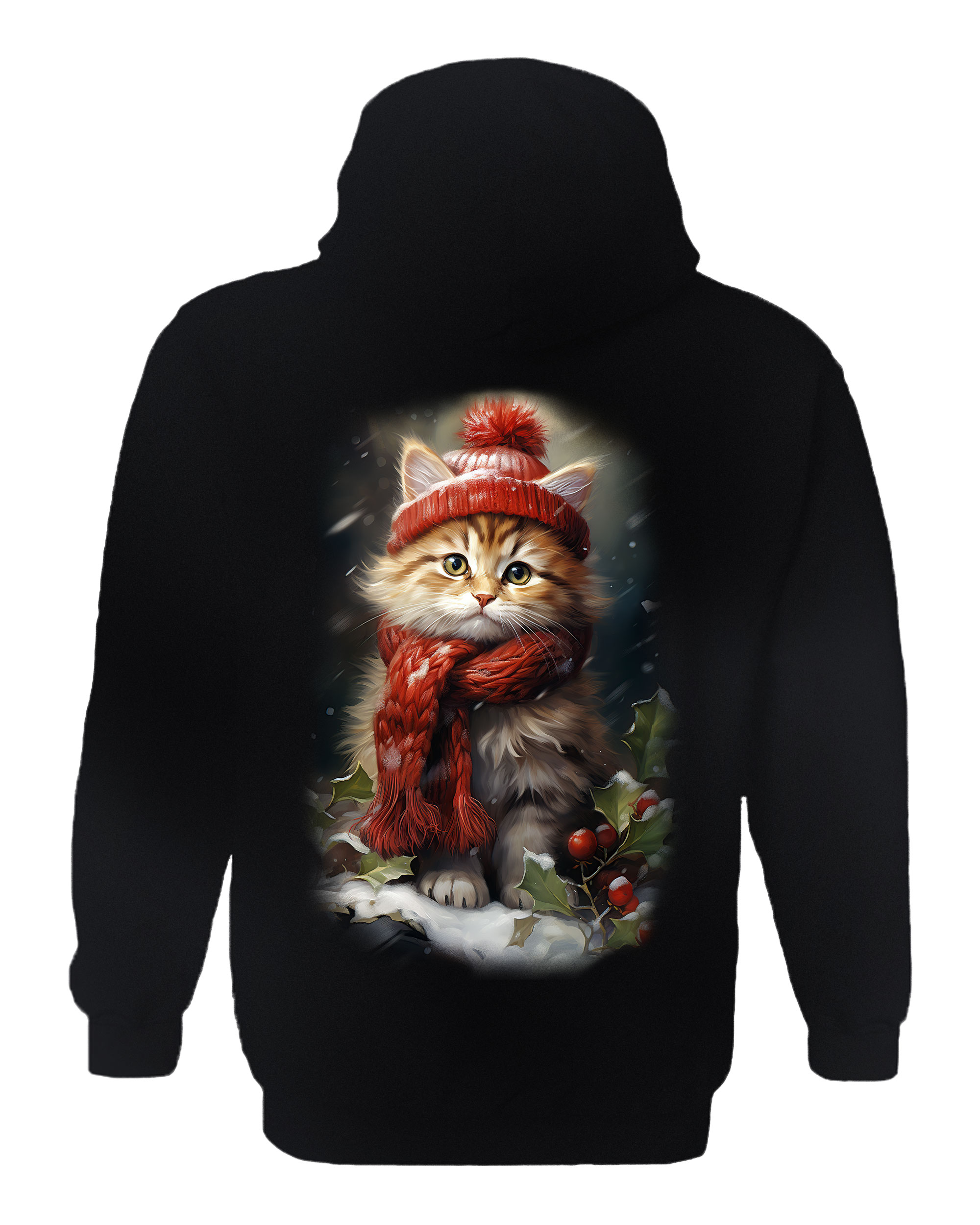 Red Cat In The Snow Hoodie