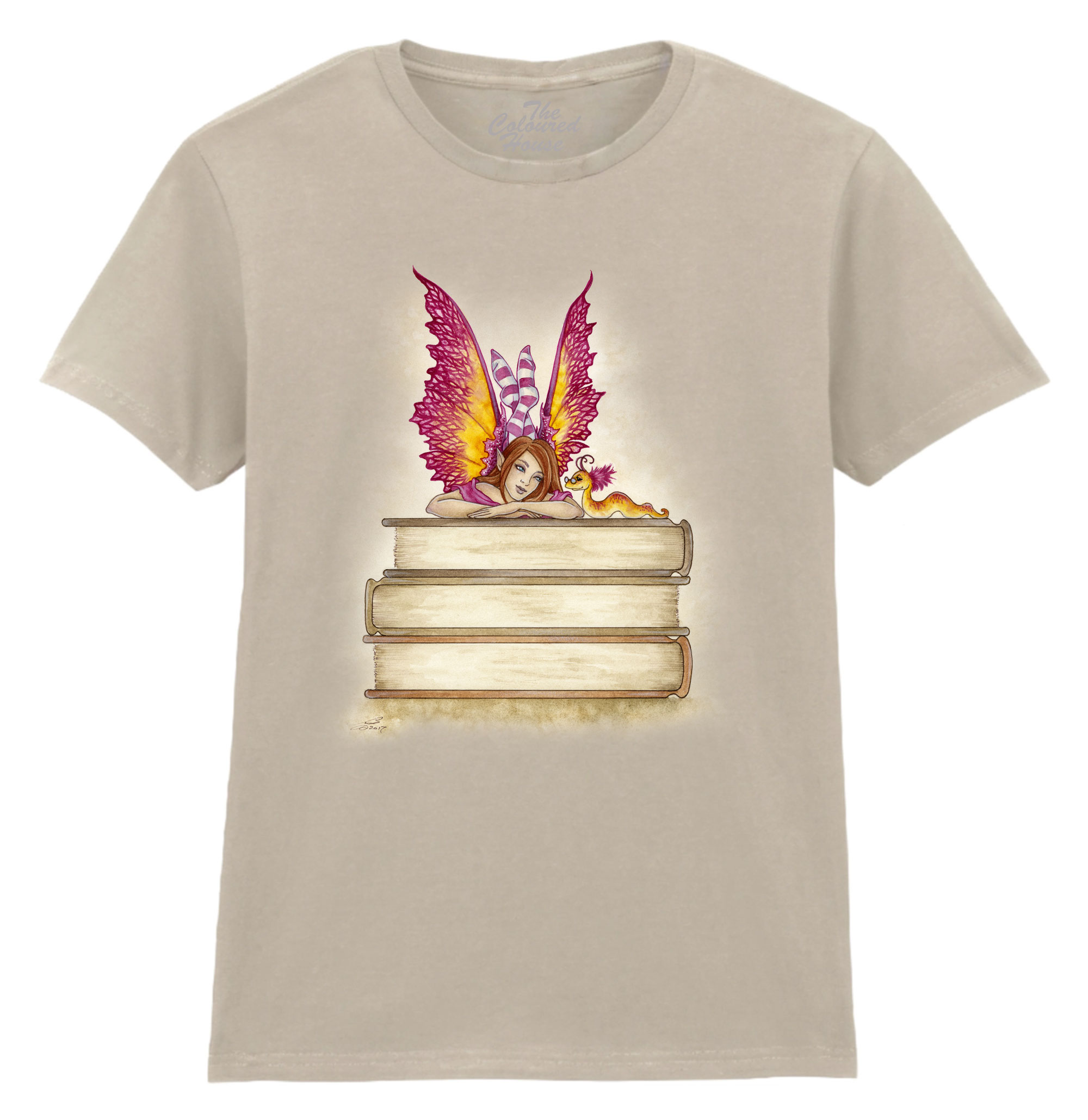 Pink Bookworm Ladies T-shirt