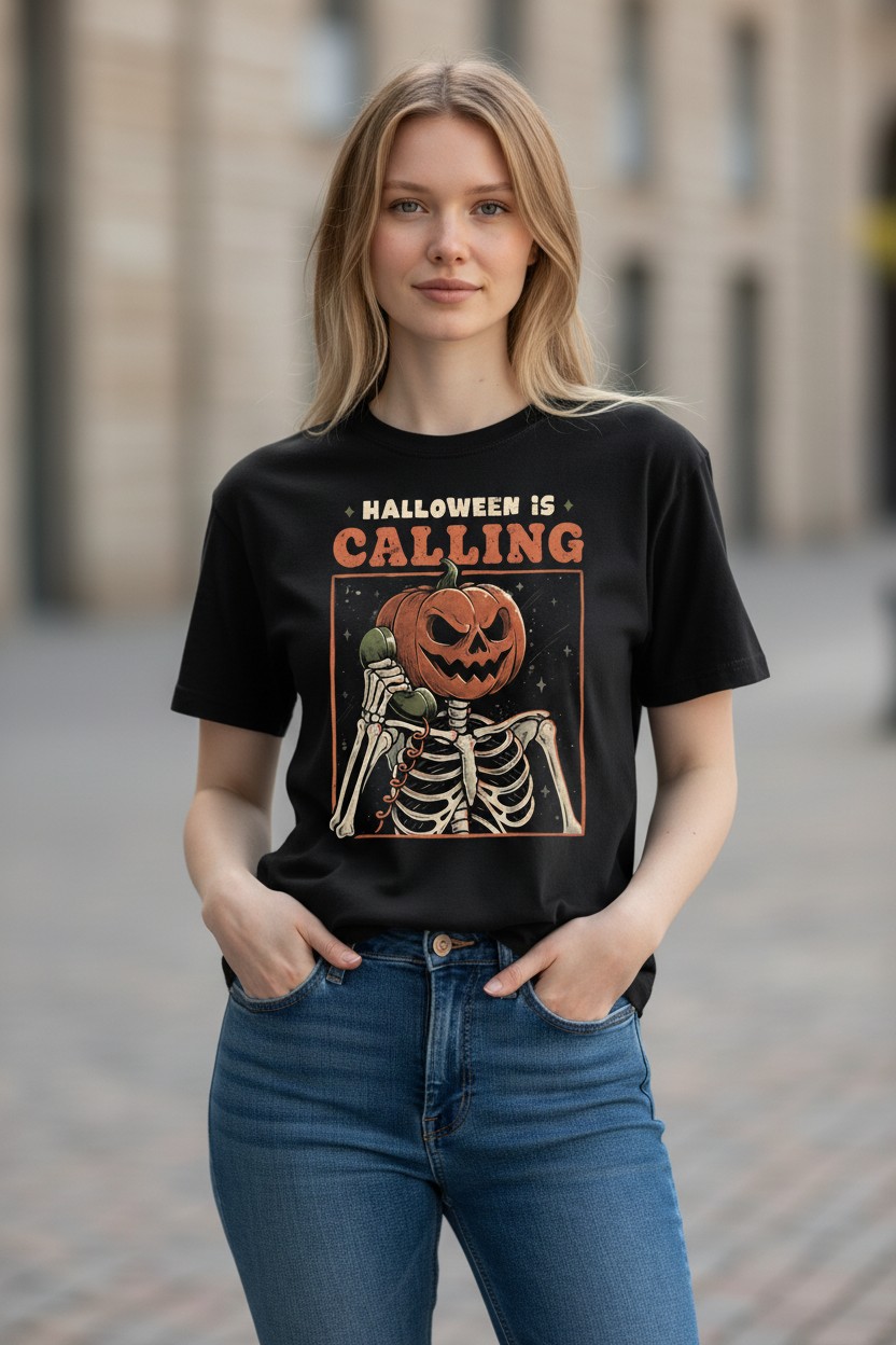 Halloween Is Calling Ladies T-shirt