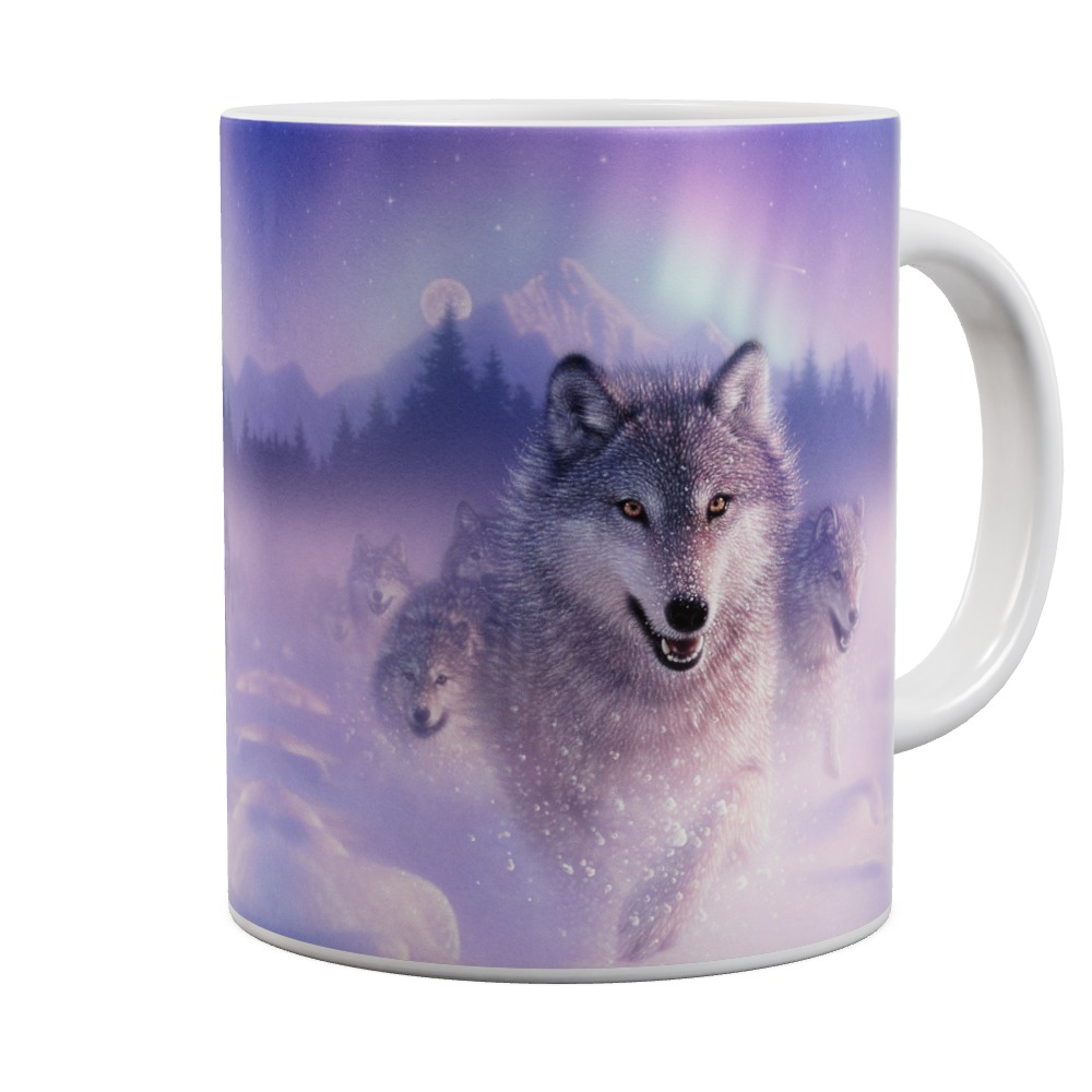 Northern Lights - Wolves Mug