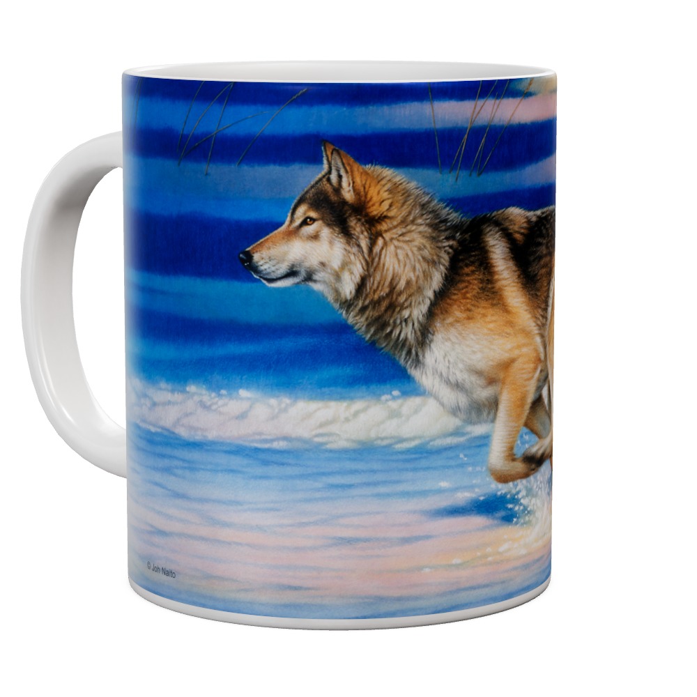 57JN57888-1 Wolf Snow Beat Mug