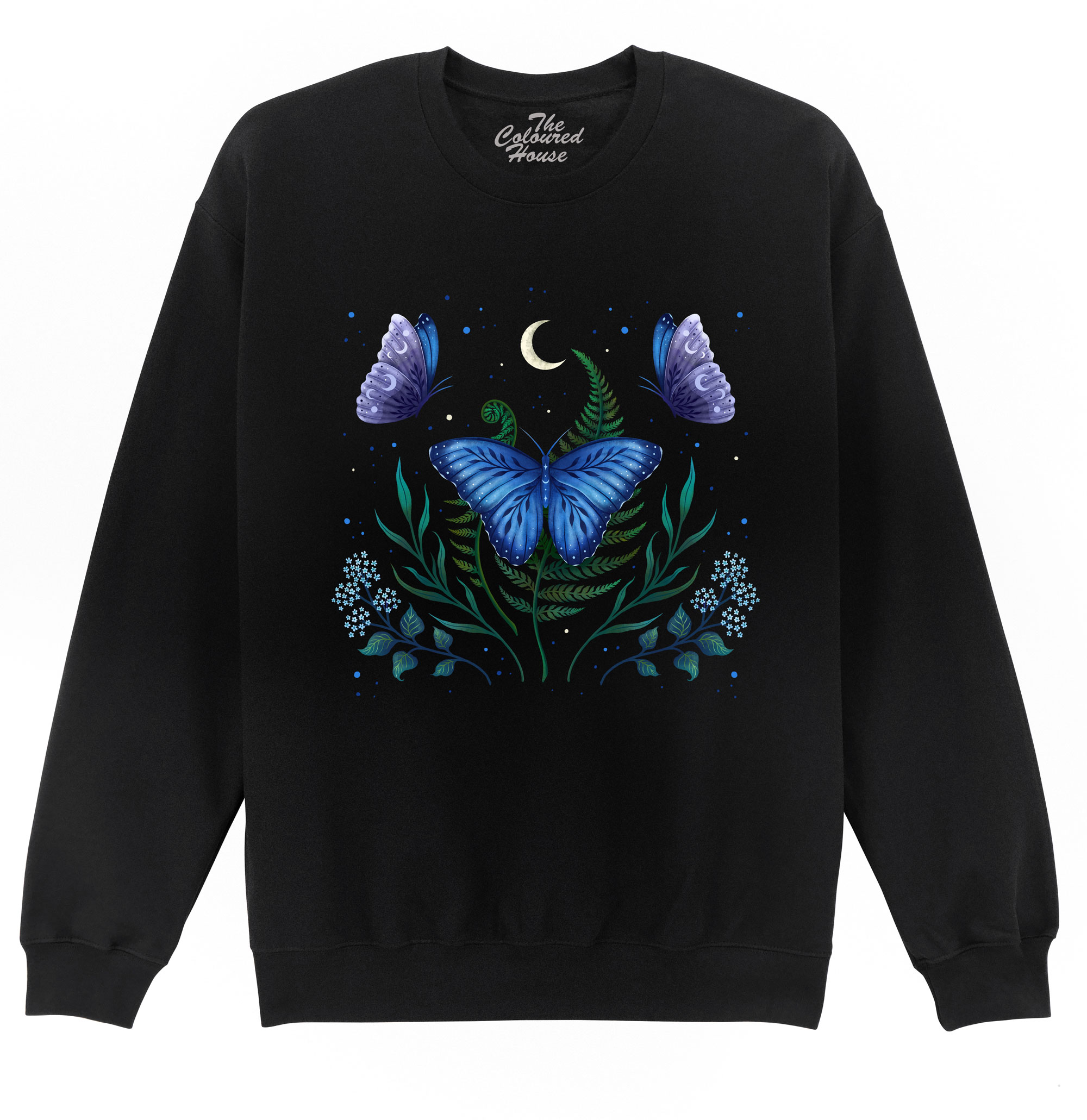Blue Morpho Butterfly Sweater