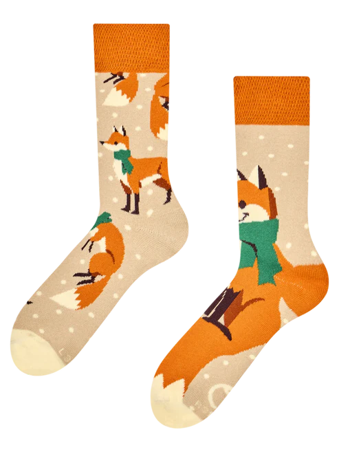 Crazy Warm Socks Fox With Scarf
