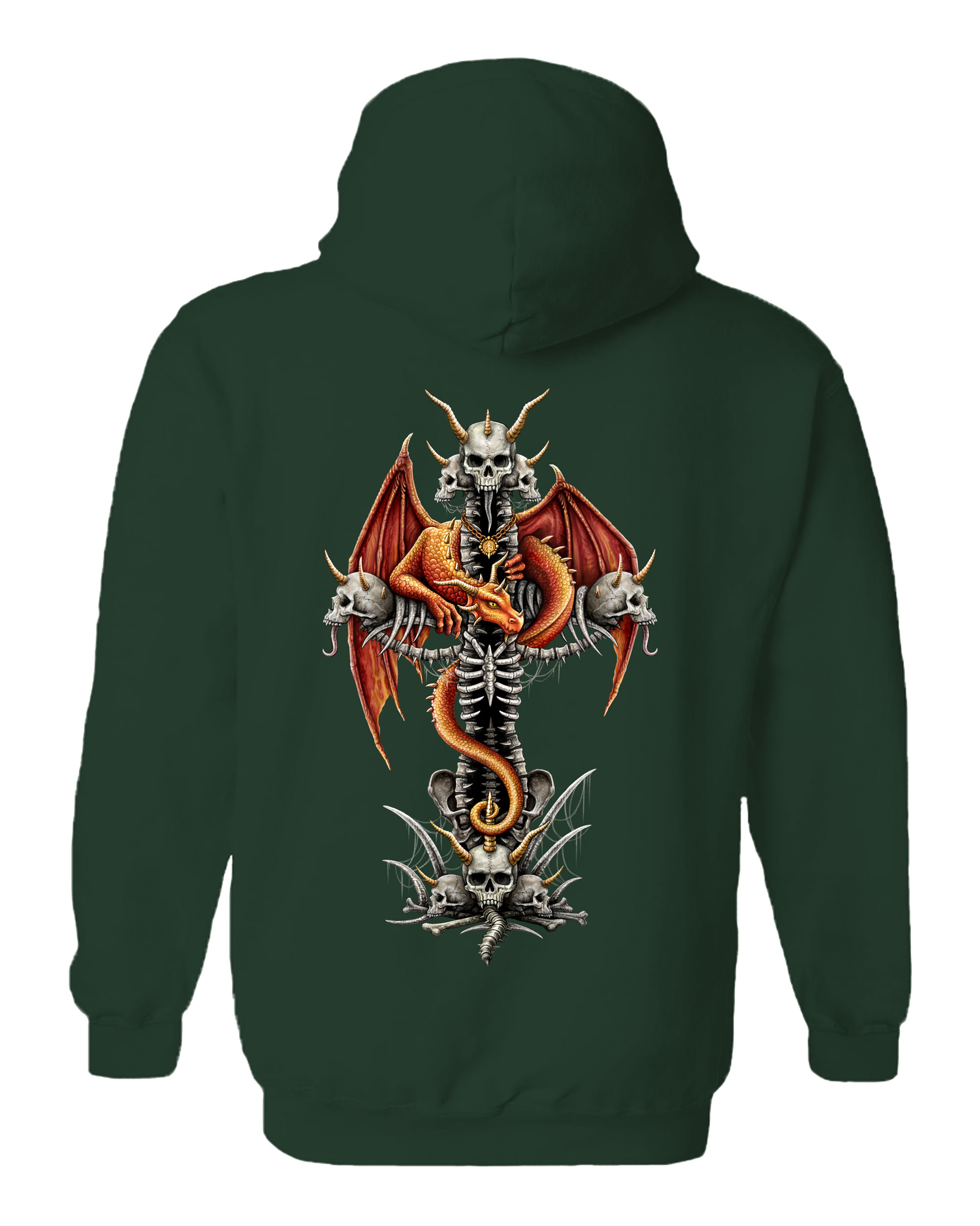 Dragon Skull Cross Hoodie