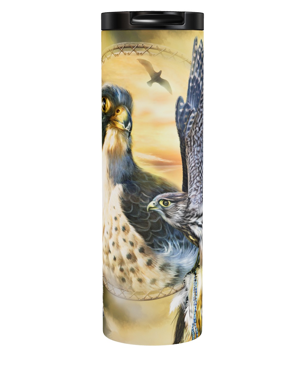 Falcon Sun Dreamcatcher Tumbler