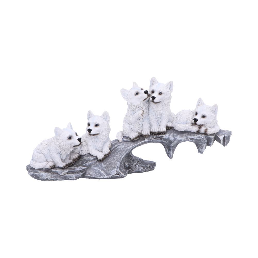Winter Litter - 5 wolves on a rock 25cm