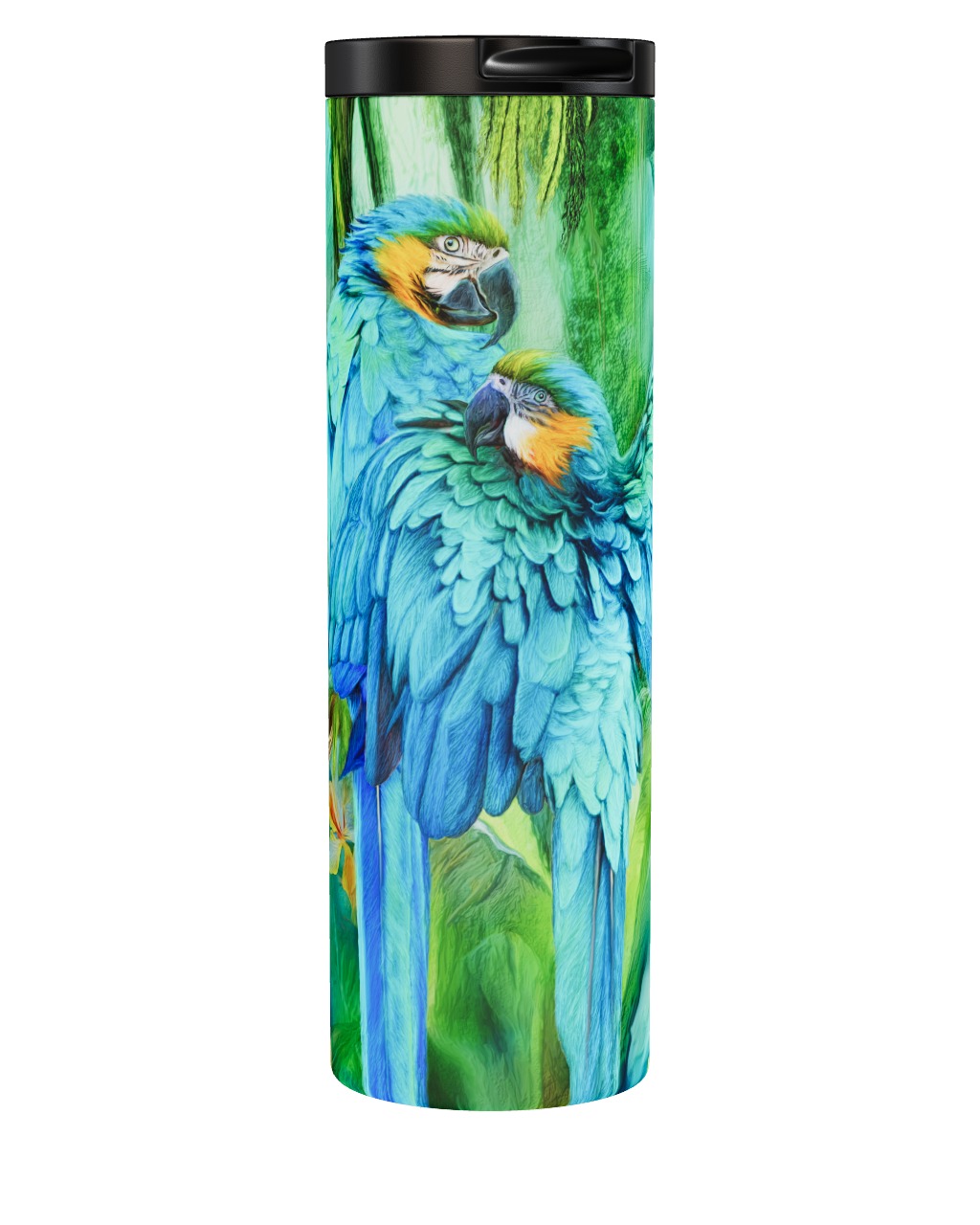 Gold Blue Macaw Tumbler