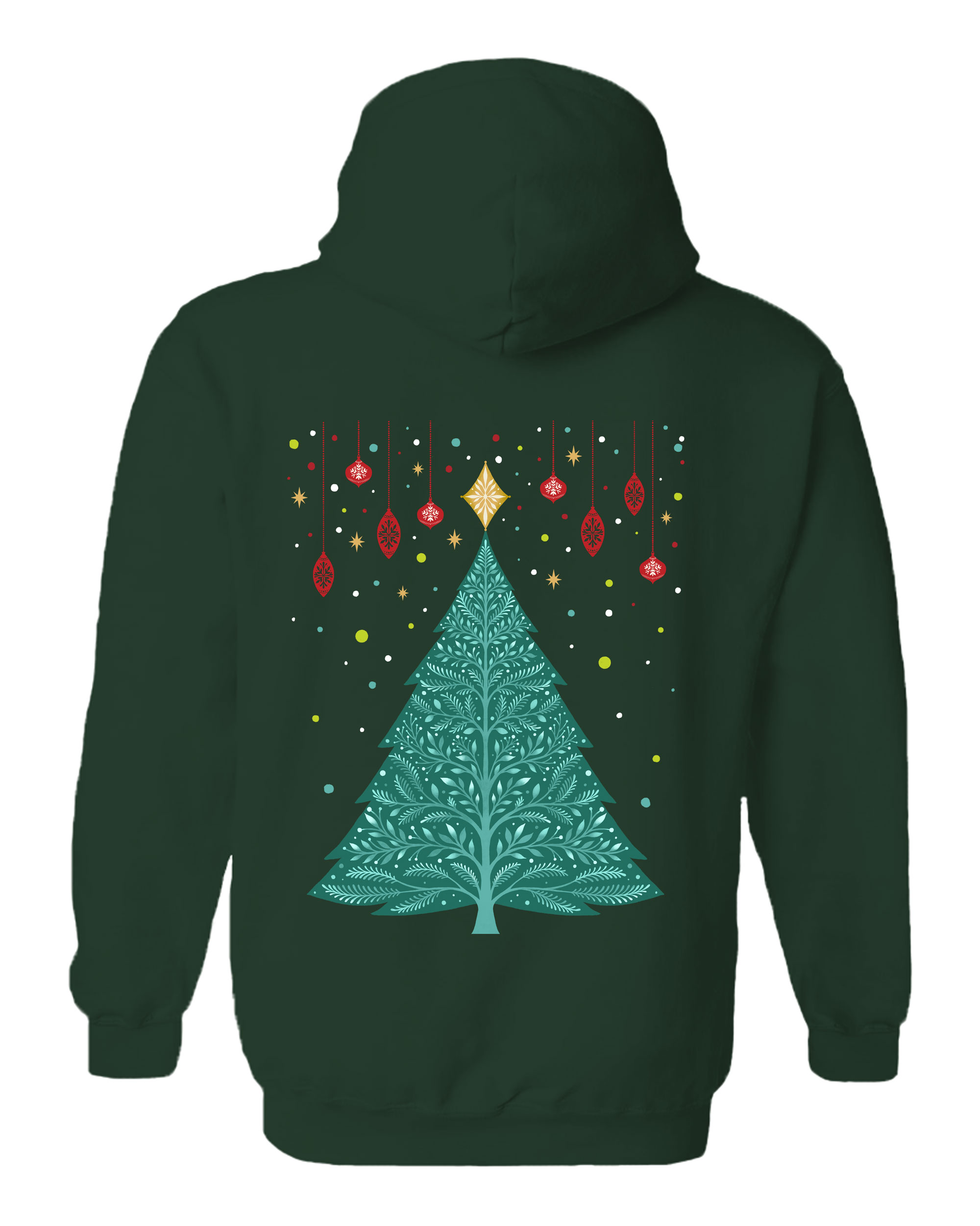 Christmas Night Vintage Tree Hoodie