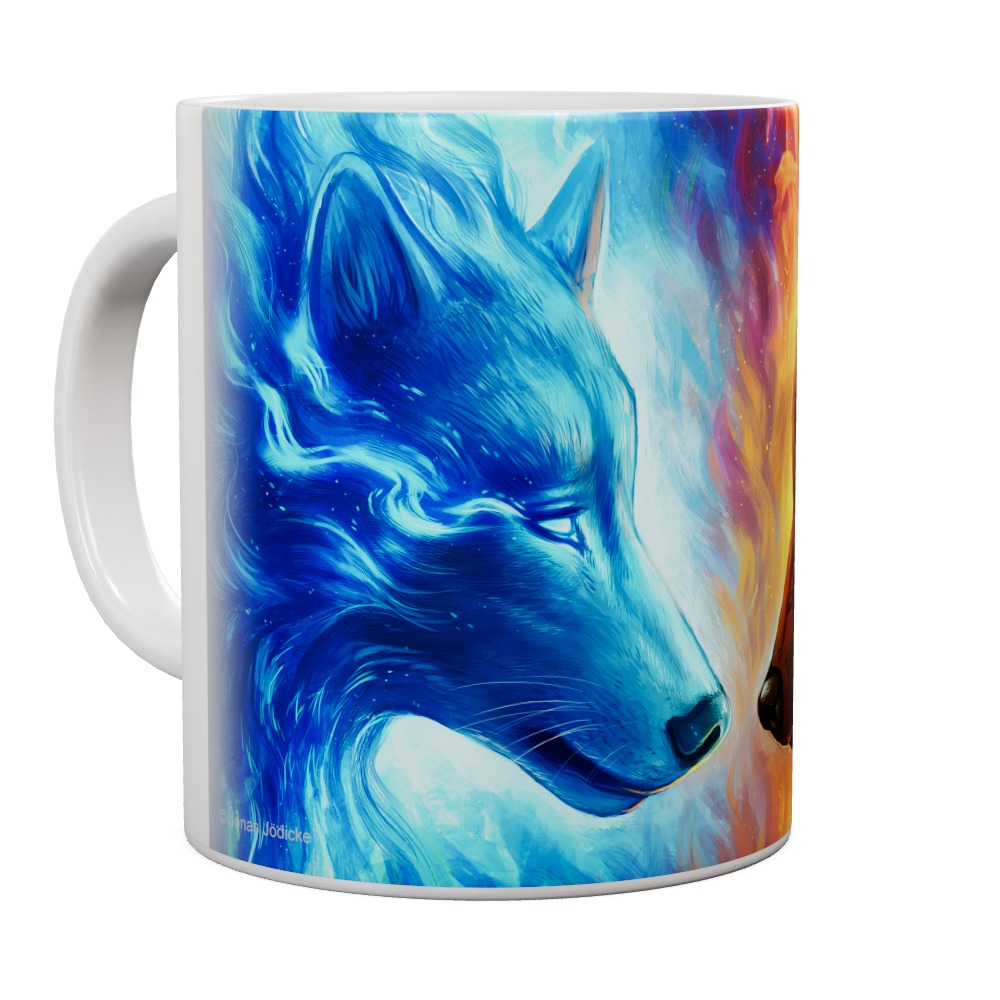 Fire And Ice - Wolves Mug