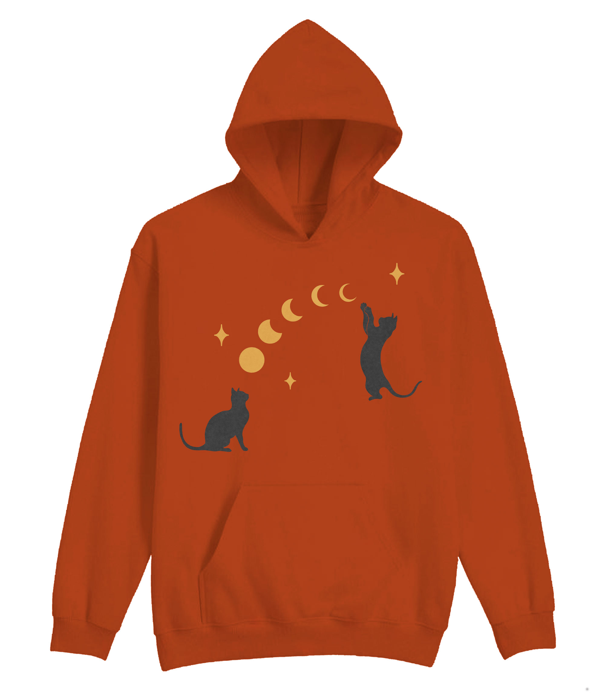 Cat And Moon Bow Hoodie