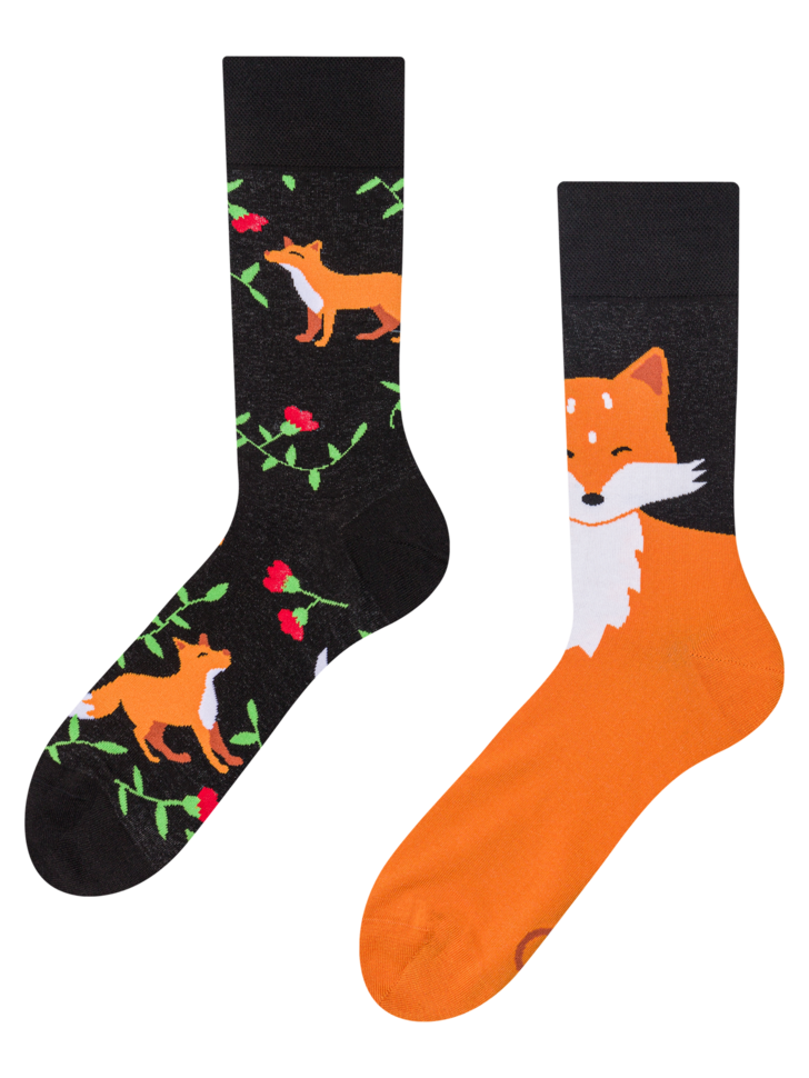 Regular Socks Fox & Flowers