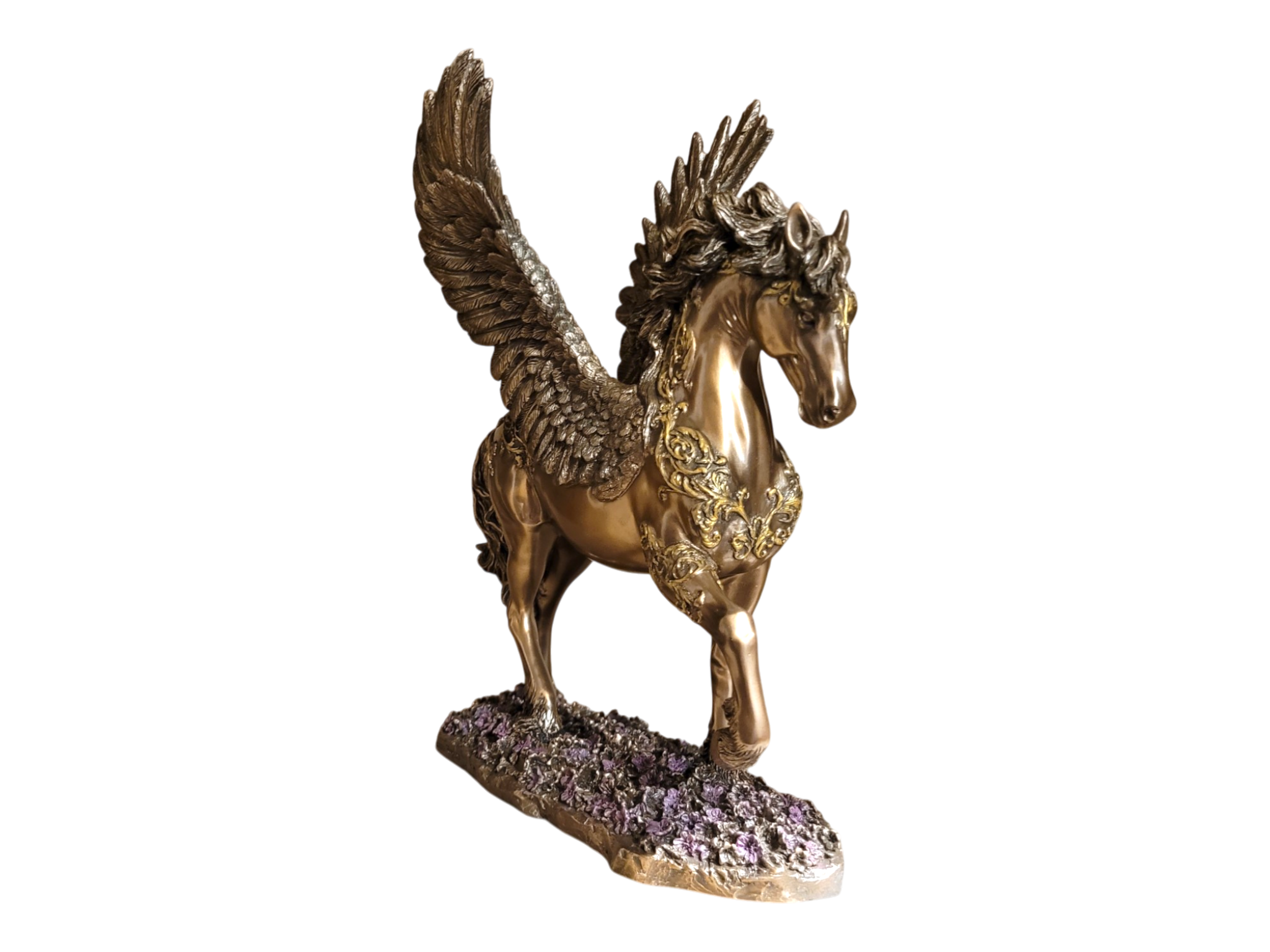 Divine Pegasus Decorated In Gold