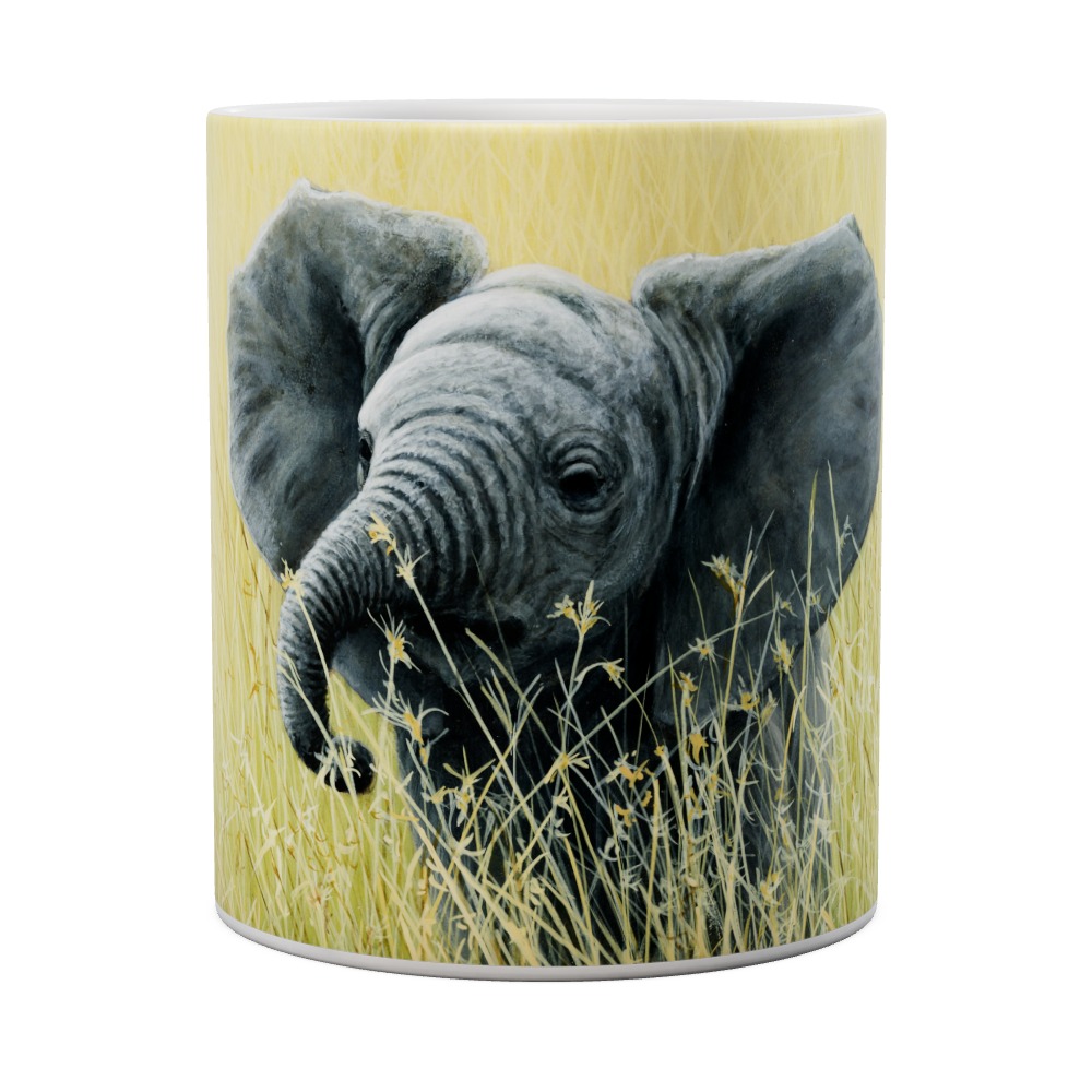 Elephant In The Grass Mug