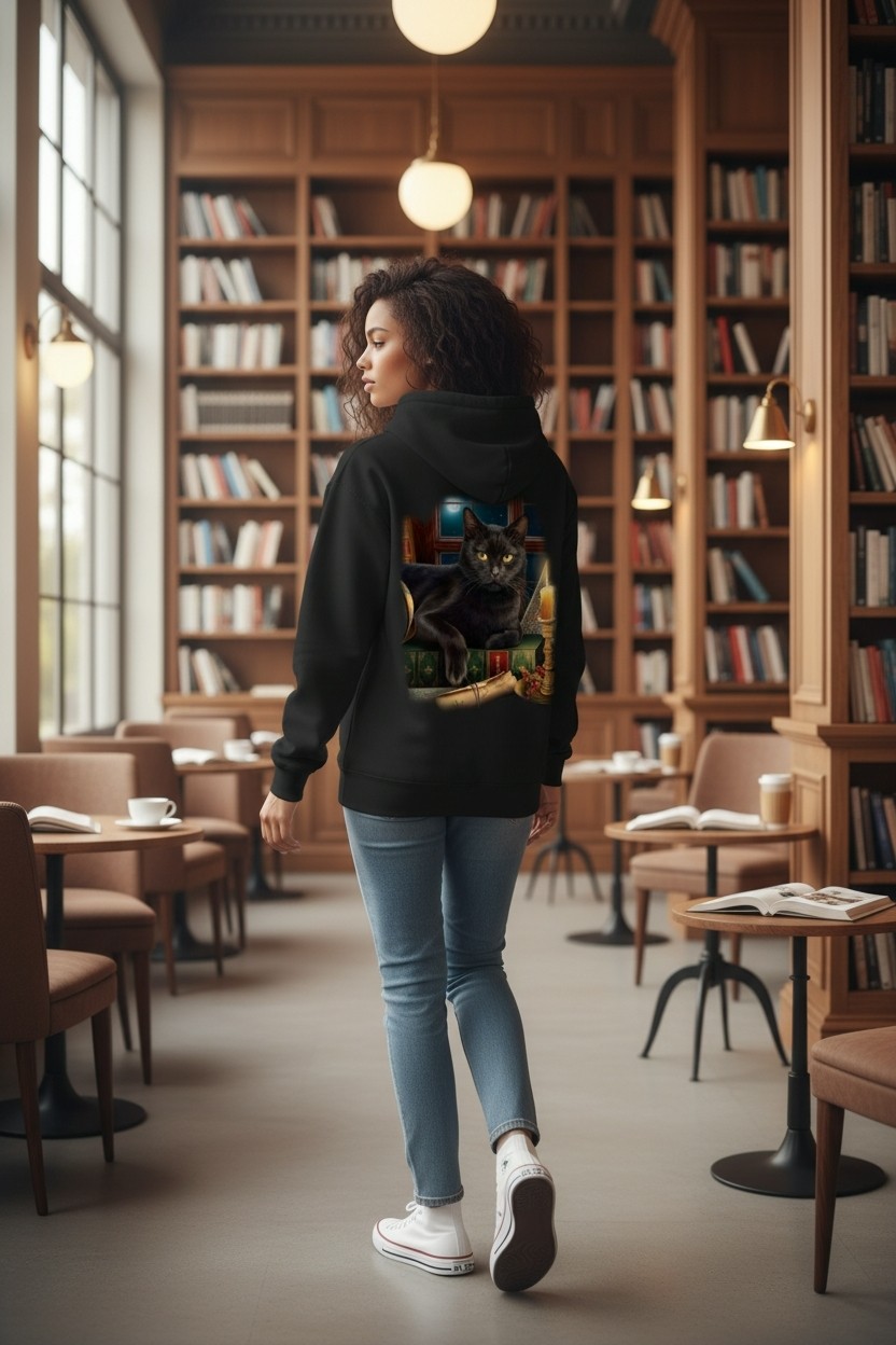 Black Cat By Candlelight Hoodie