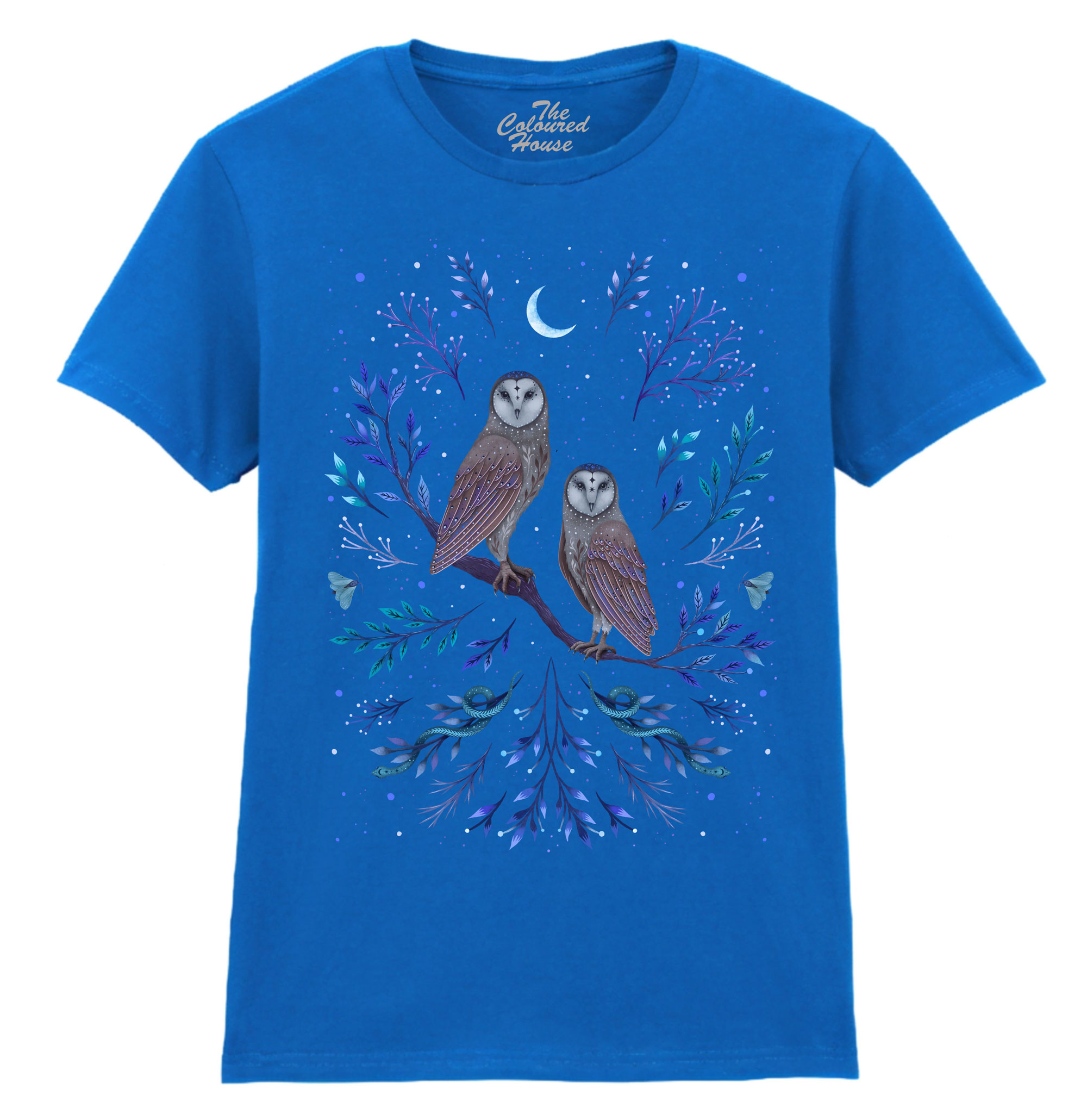 Owls In The Moonlight Ladies T-shirt