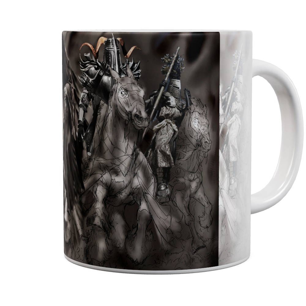 The Four Horsemen Black Mug
