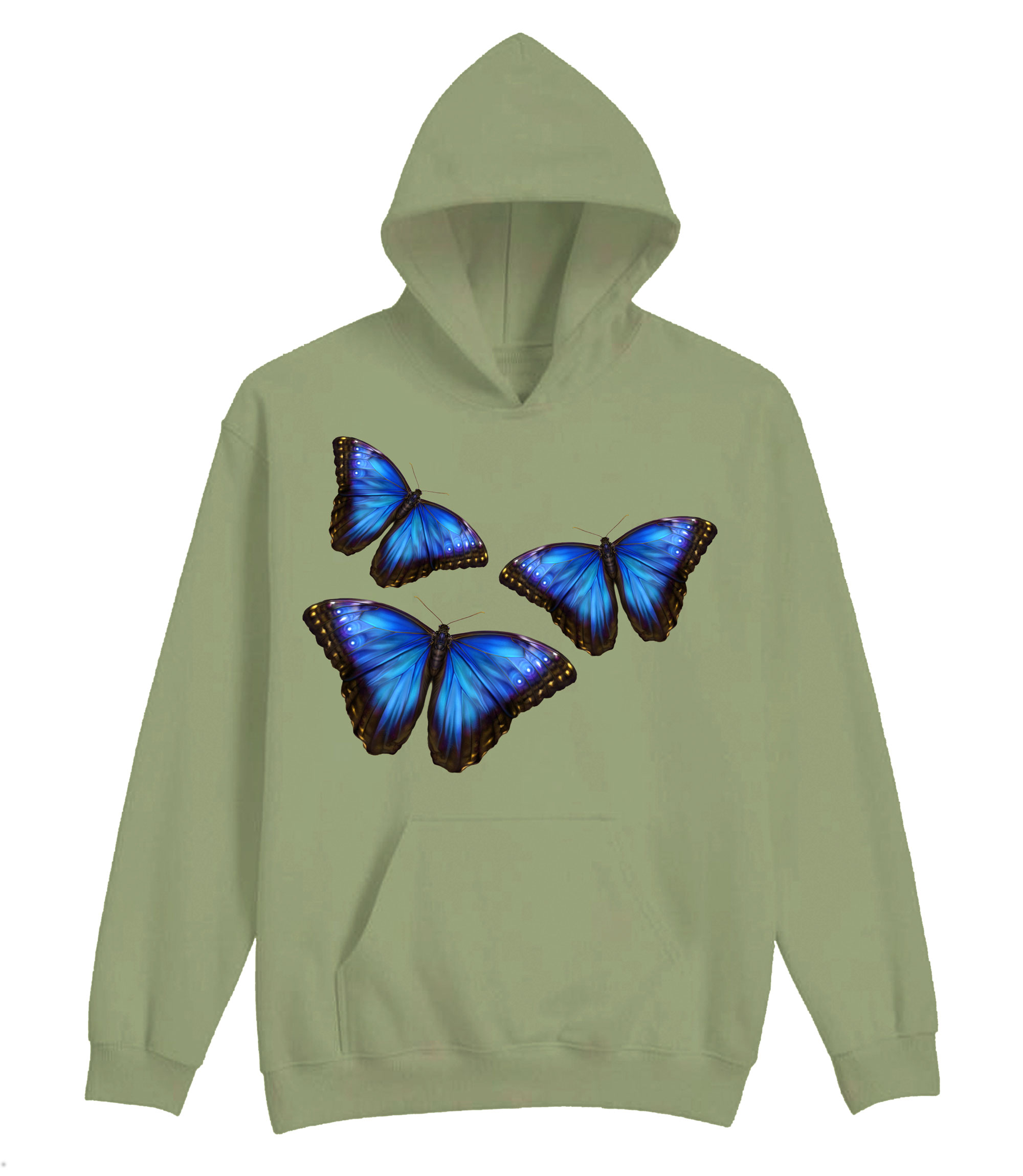 Blue Morpho Butterfly Hoodie
