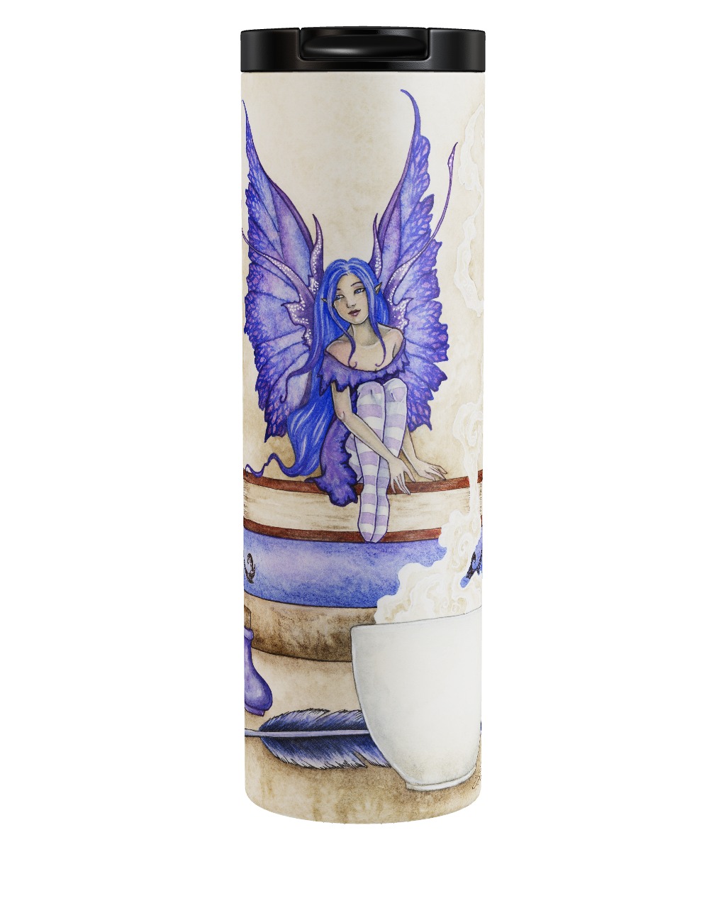 Blue Bookworm Tumbler