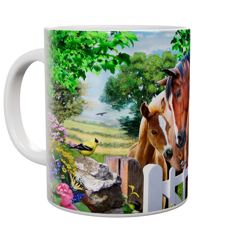 At The Garden Gate - Horses Mug